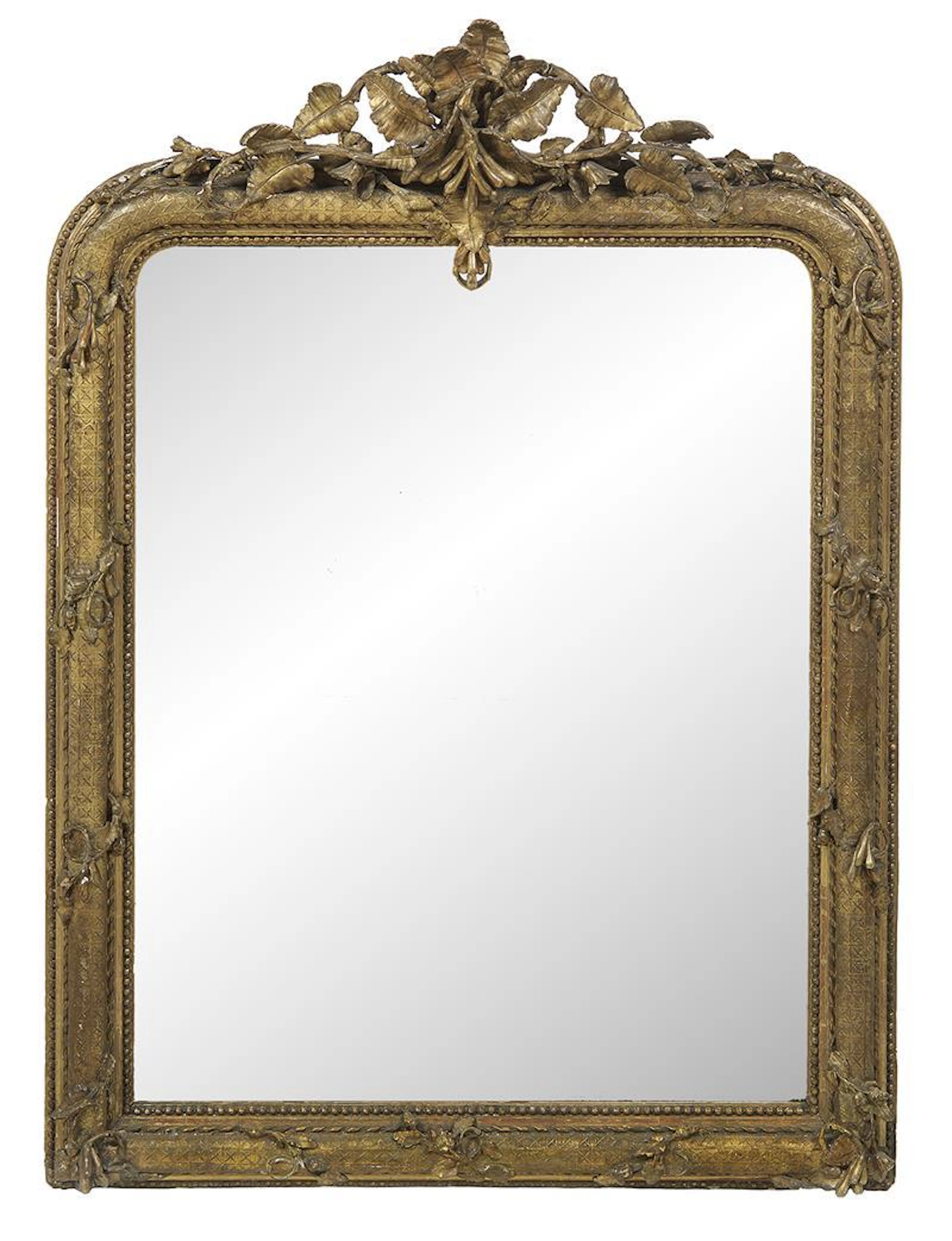 Unusual Louis-Philippe Giltwood Mirror