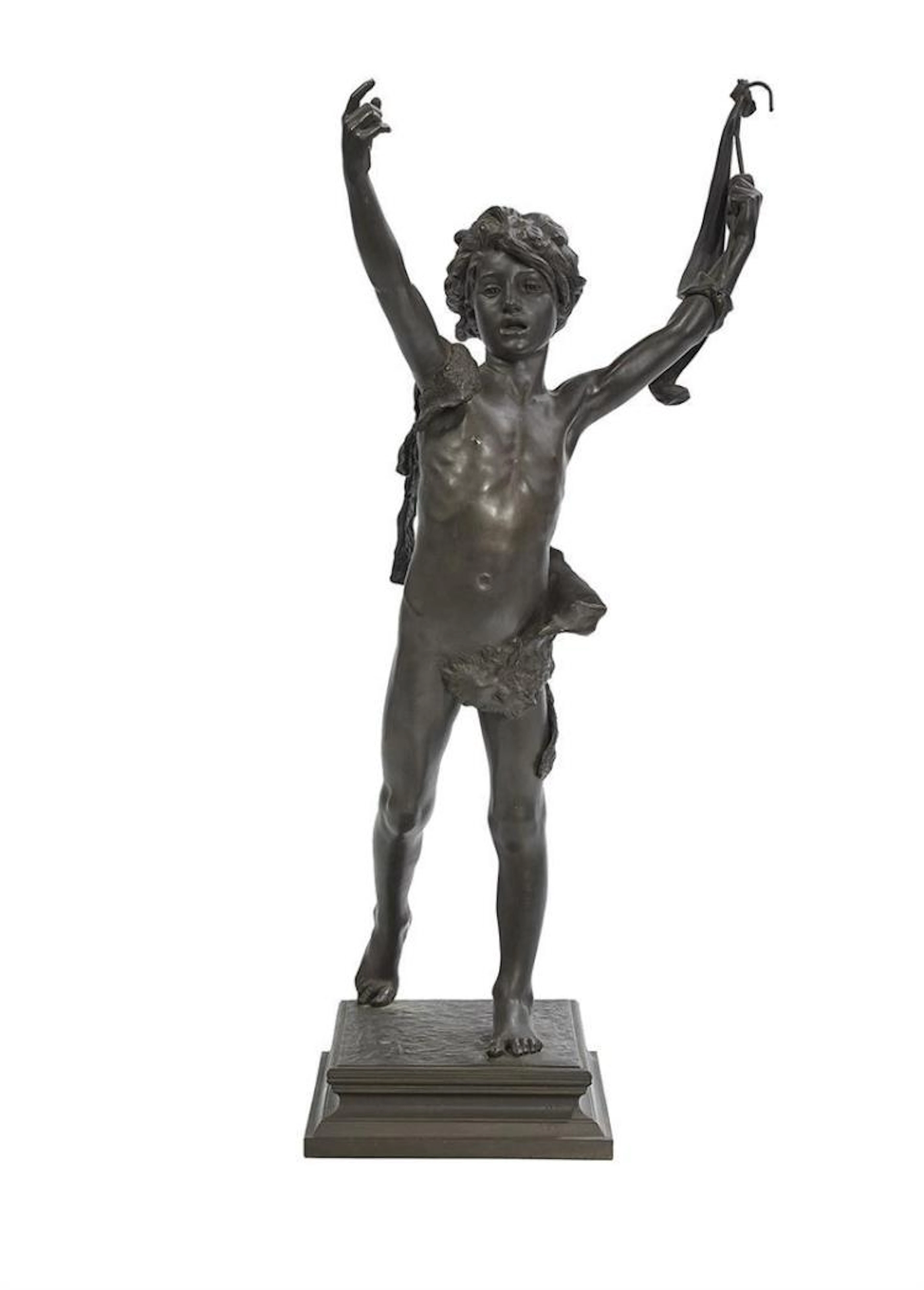 French Patinated Bronze of "Saint-Jean-Baptiste"