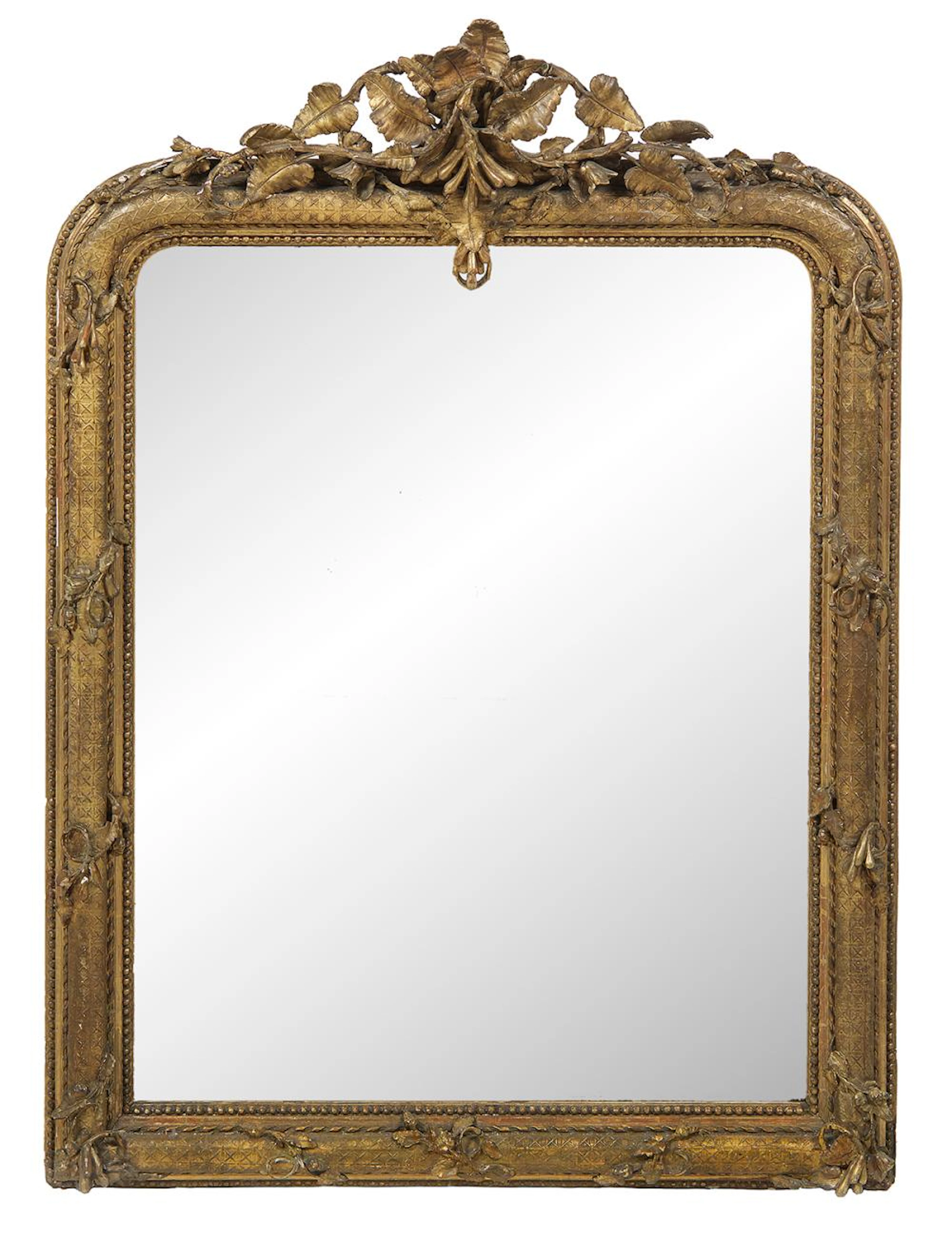 Unusual Louis-Philippe Giltwood Mirror