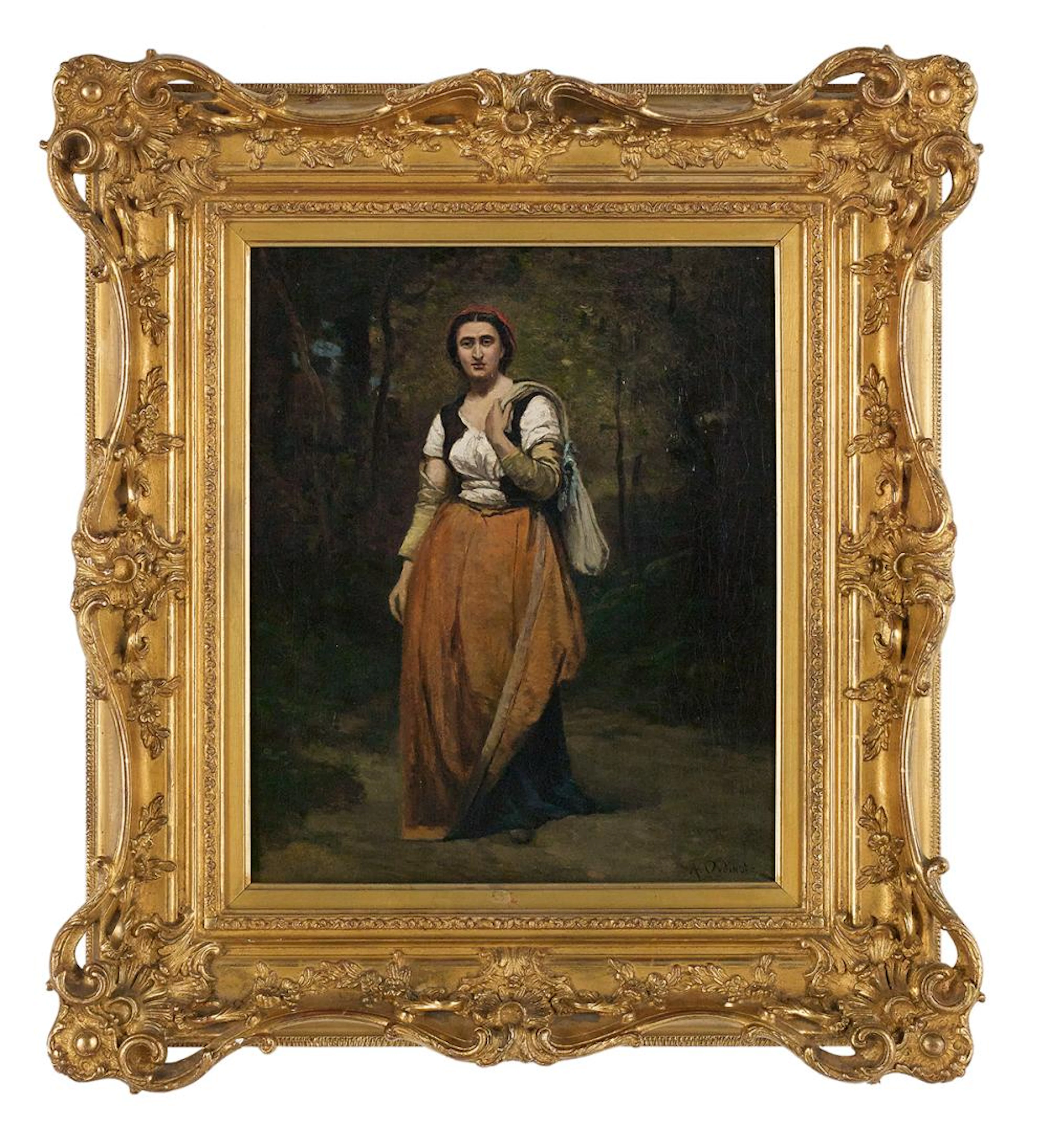 Achille Oudinot (French, 1820-1891), "Jeune Femme Italienne"