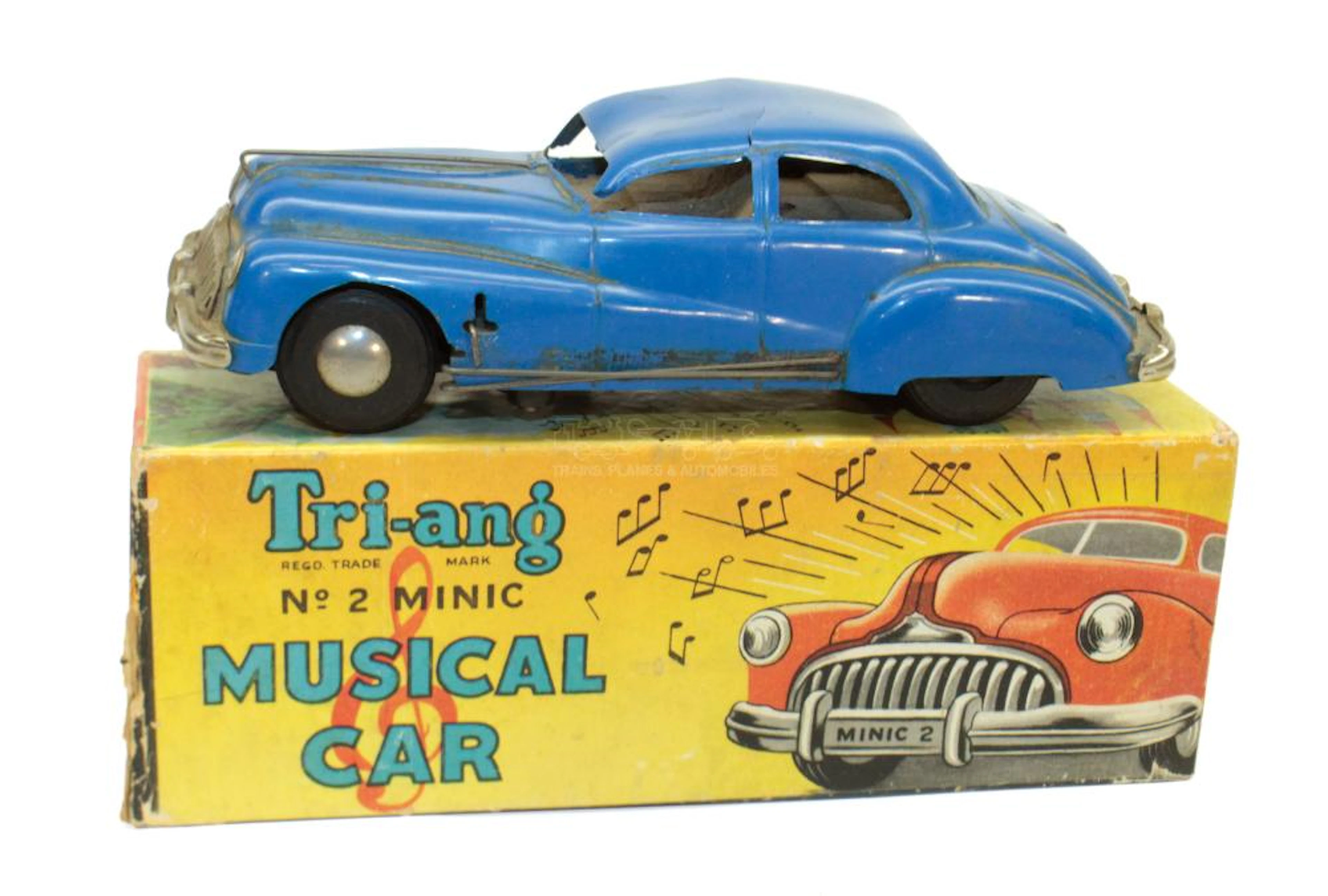 Minic No. 2 plastic clockwork Musical Car