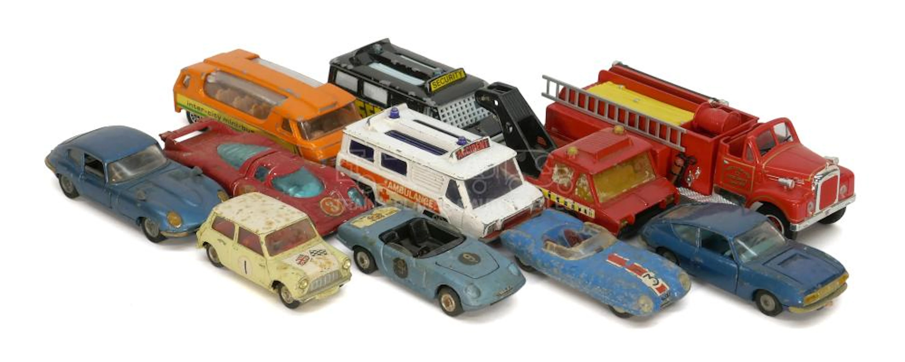 Eleven Corgi Cars