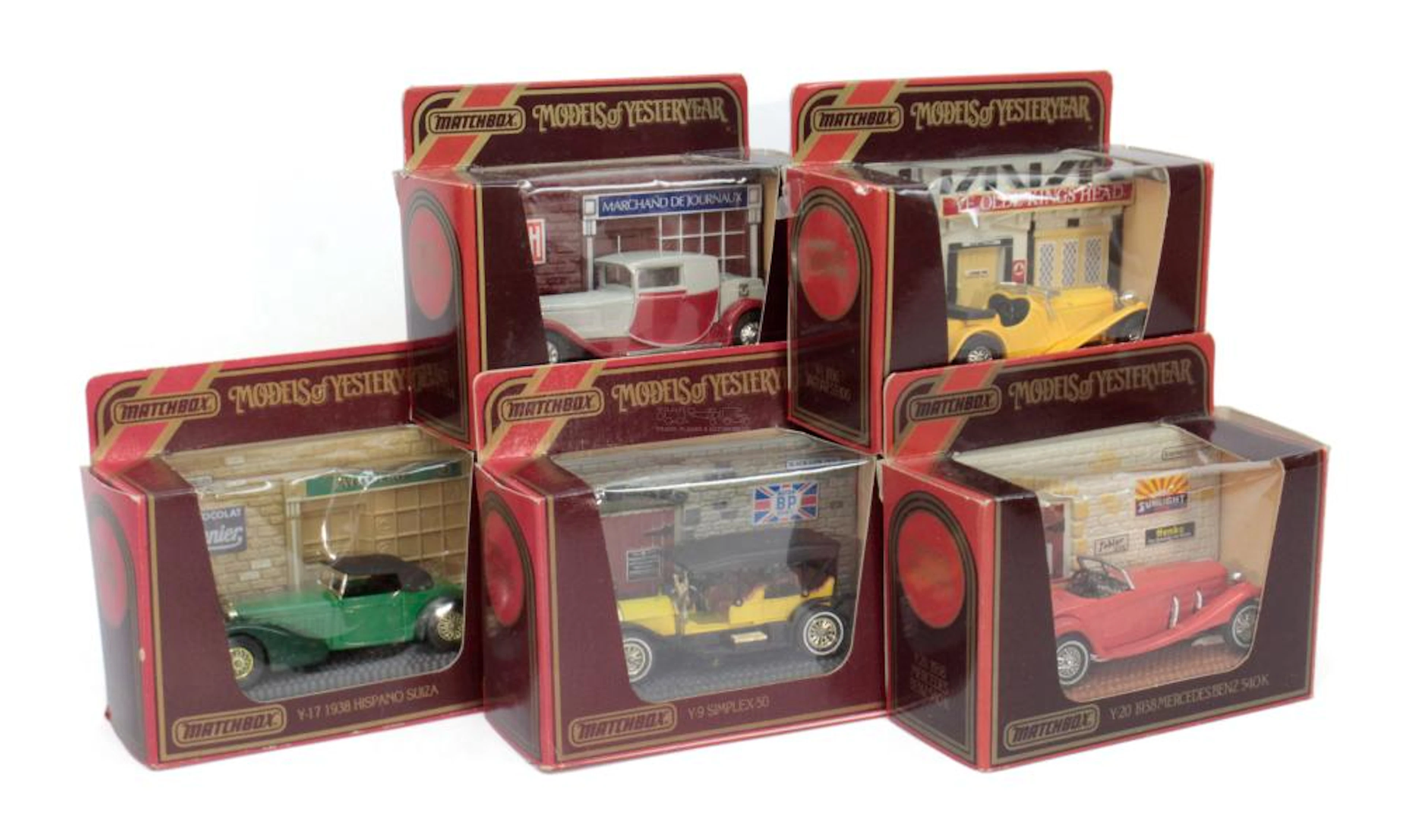 Five Matchbox Models of Yesteryear