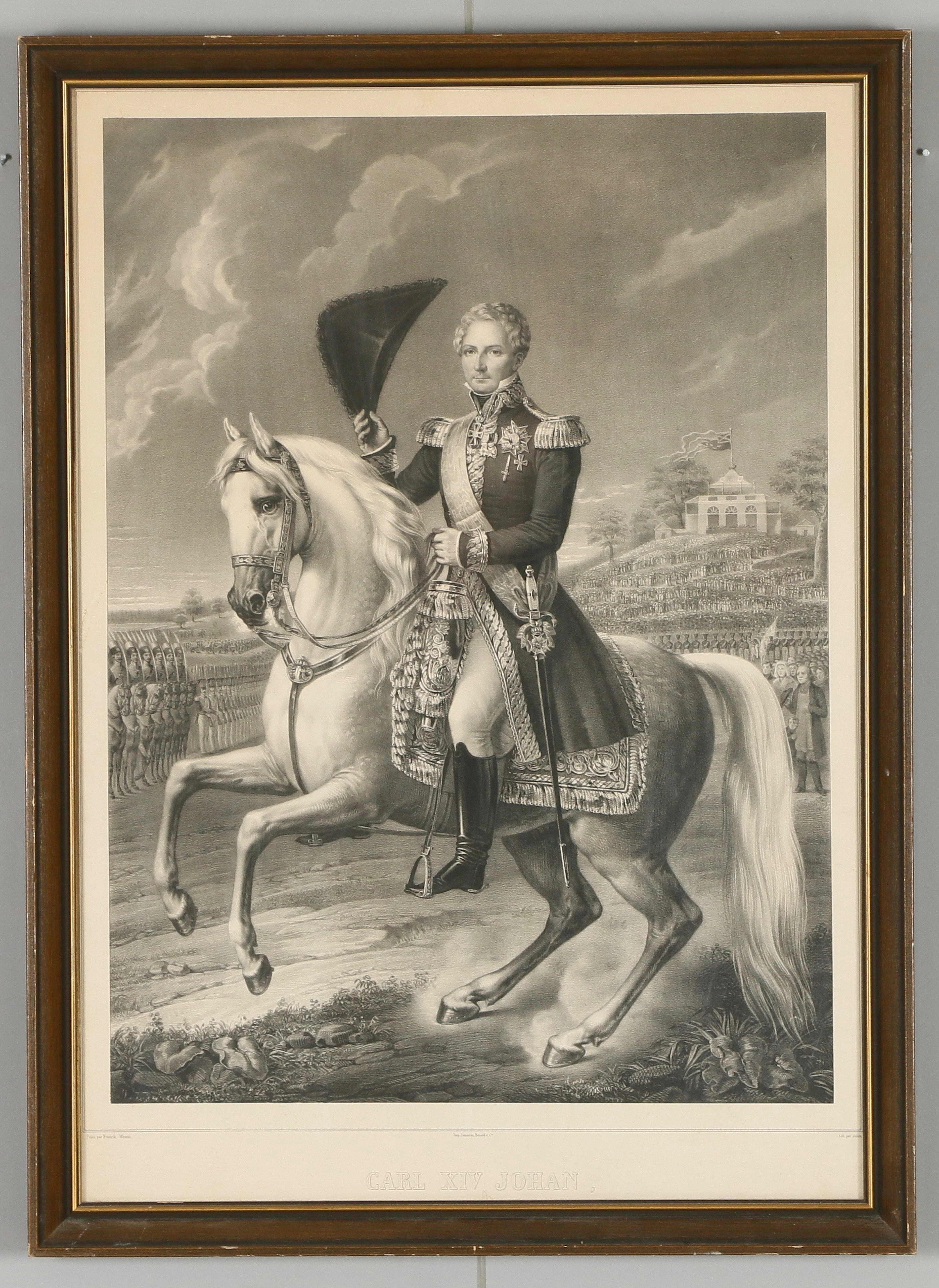 LITOGRAFI, Carl XIV Johan, efter Fredrik Westin.