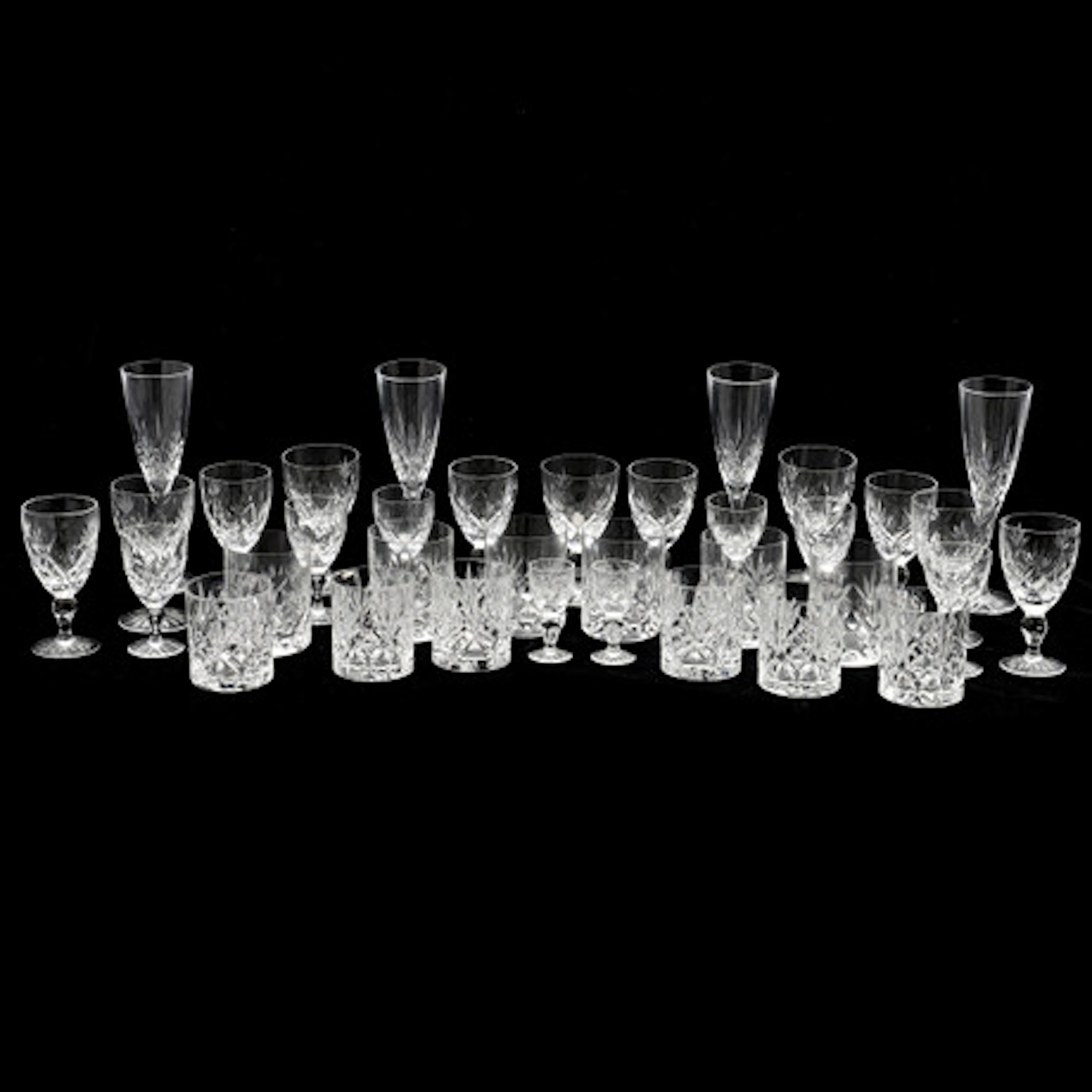 GLASSERVIS, 35 delar.