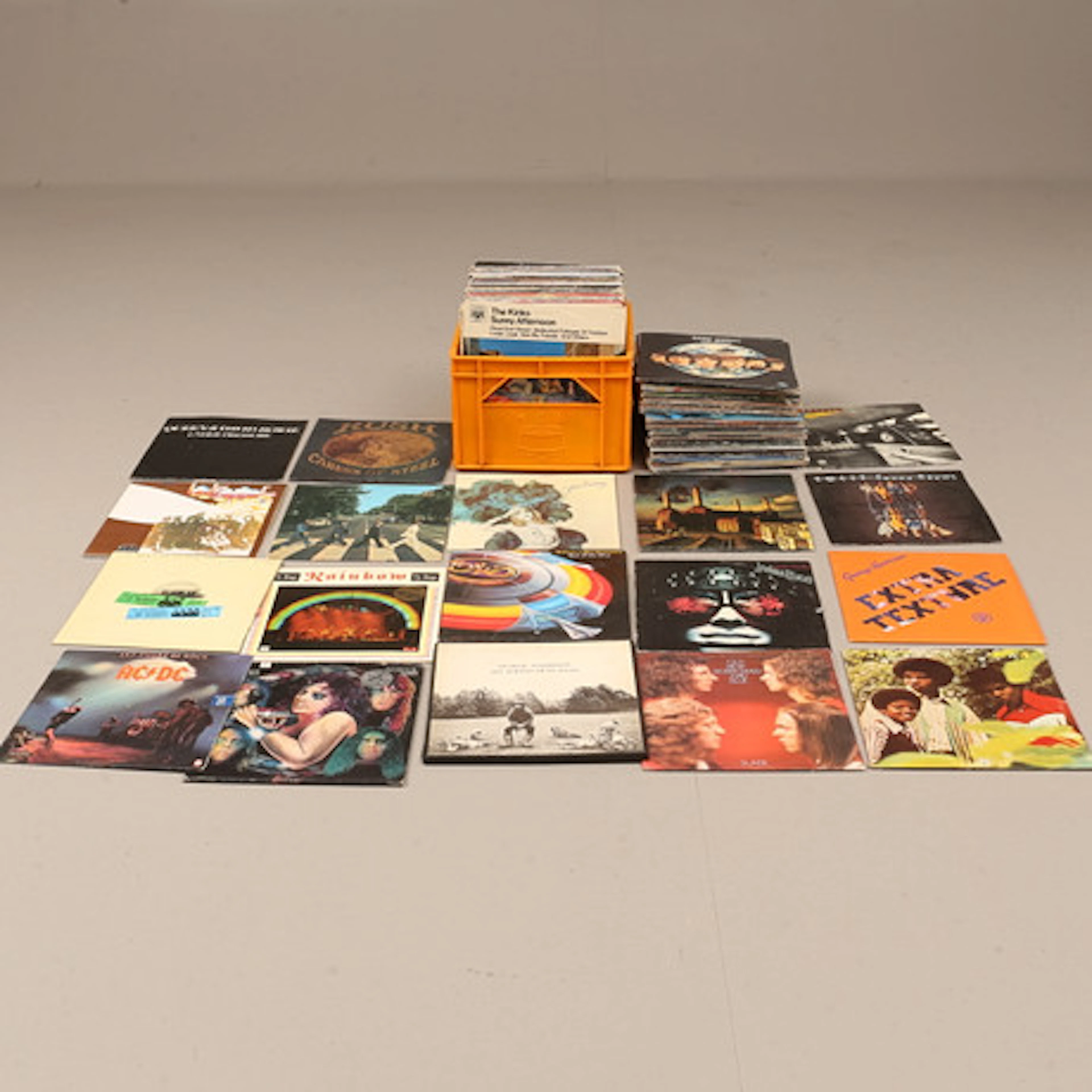 PARTI VINYL, cirka 150 st LP-skivor, Rock,…
