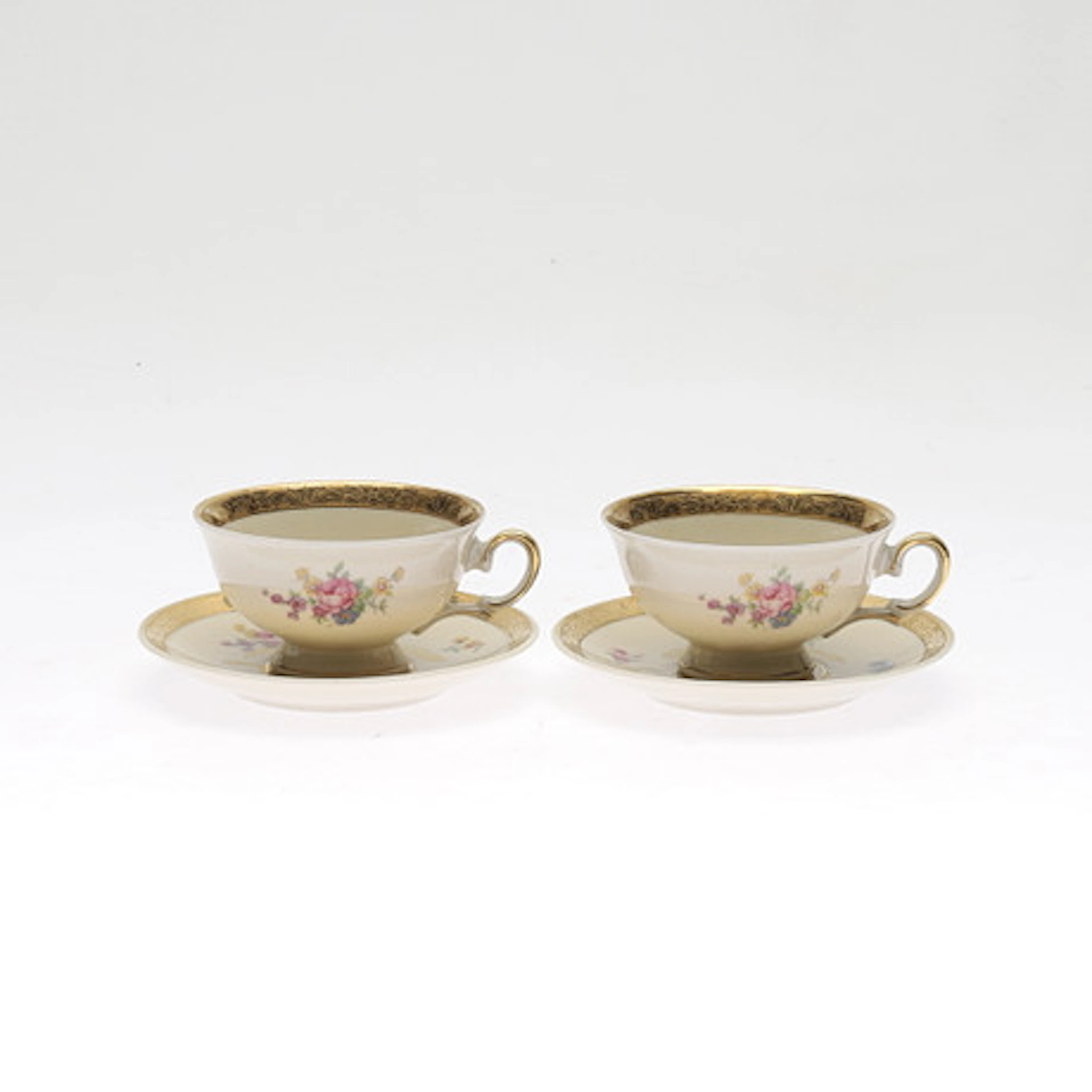 KAFFEKOPPAR MED FAT, 12 st, "Royal Ivory",…