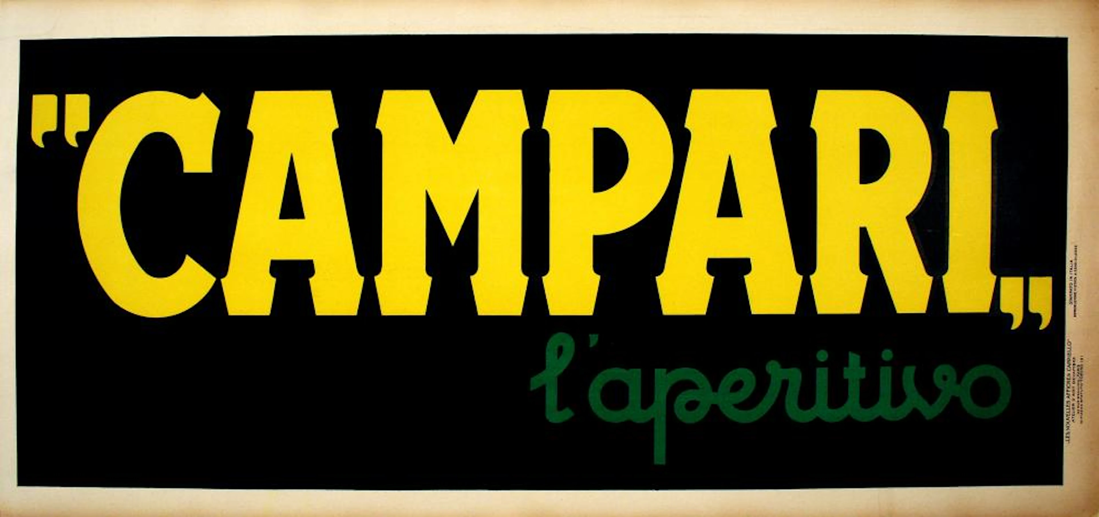 Original Campari L'Aperitivo Banner by Leonetto Cappiello 1921