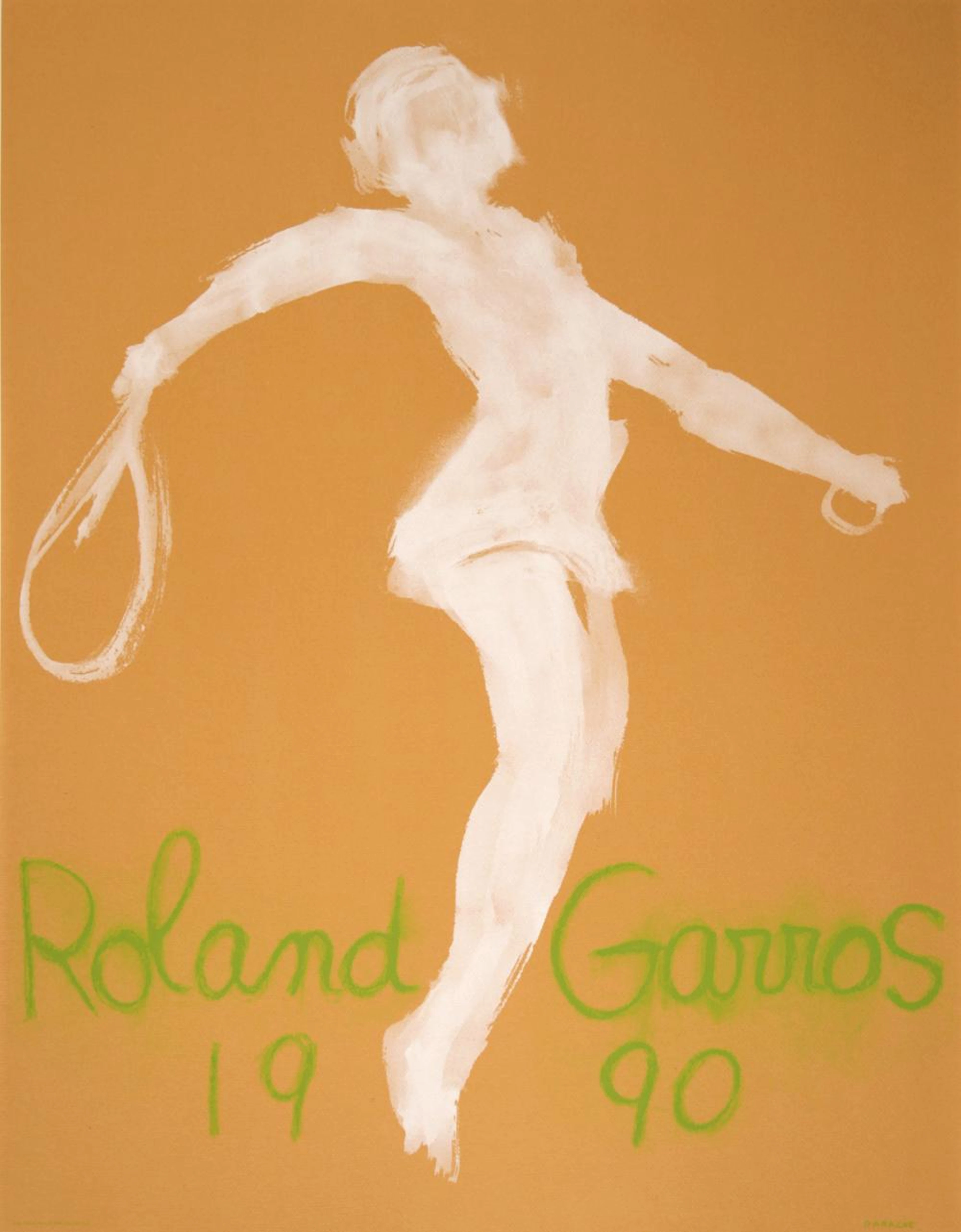 Original Vintage Poster for French Open 1990 by Garache...
