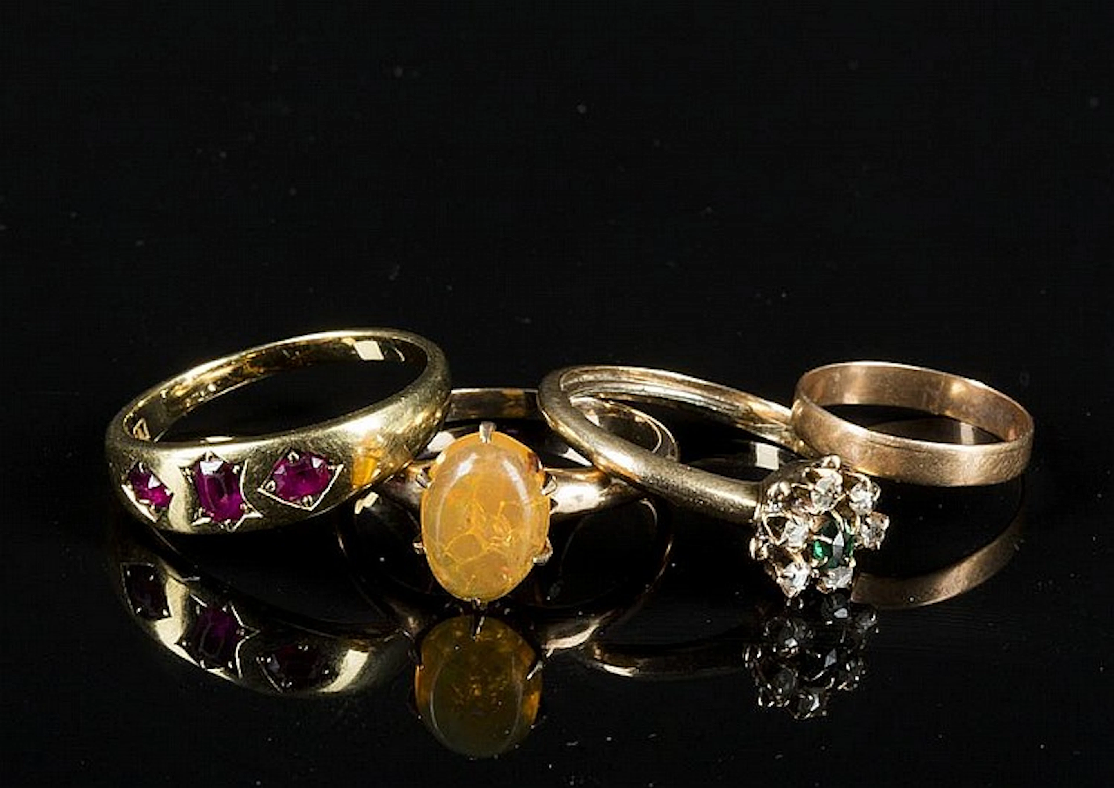 Four Yellow Gold Rings