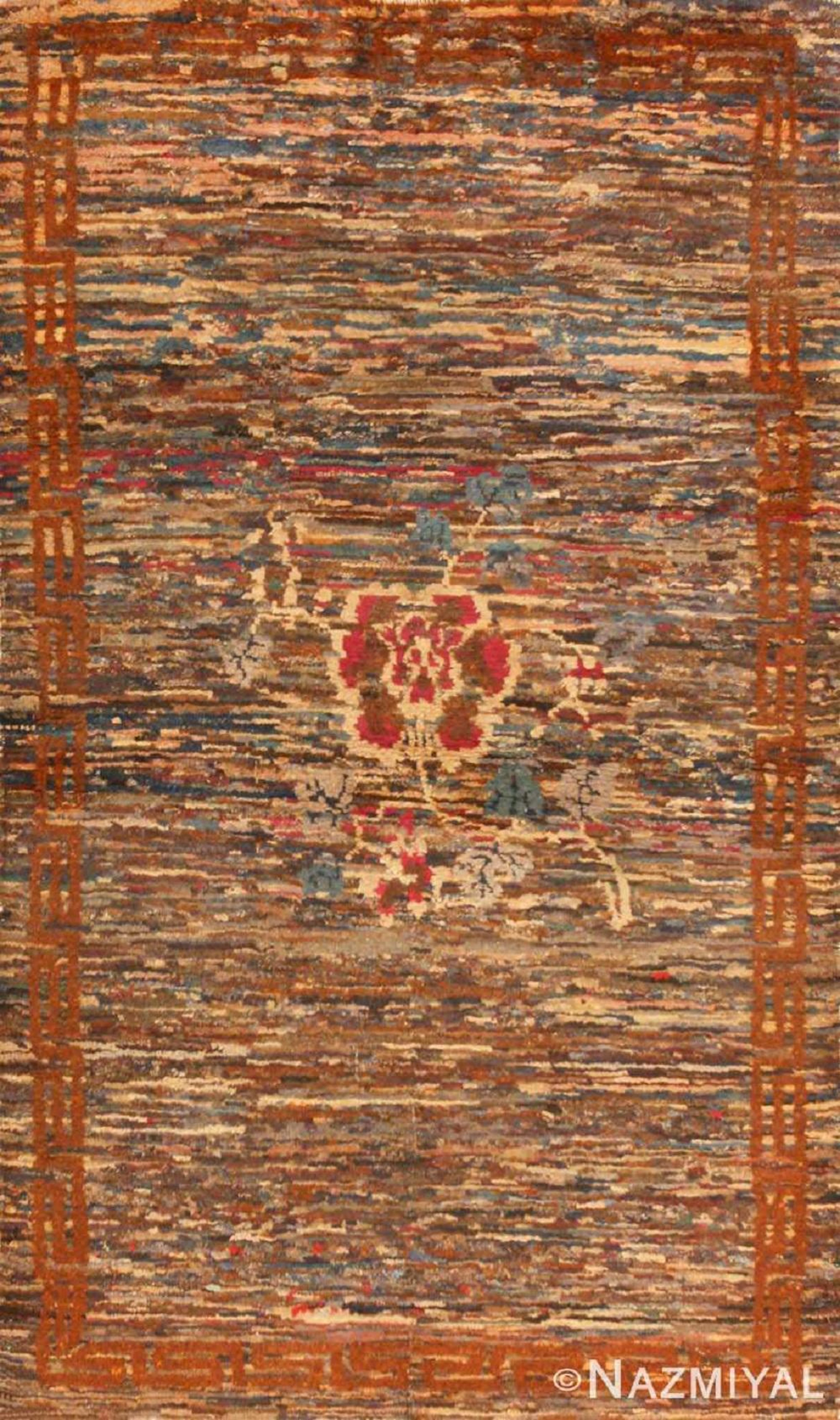Antique Chinese rug ,3 ft 11 in x 6 ft 7 in (1.19 m x 2.01 m
