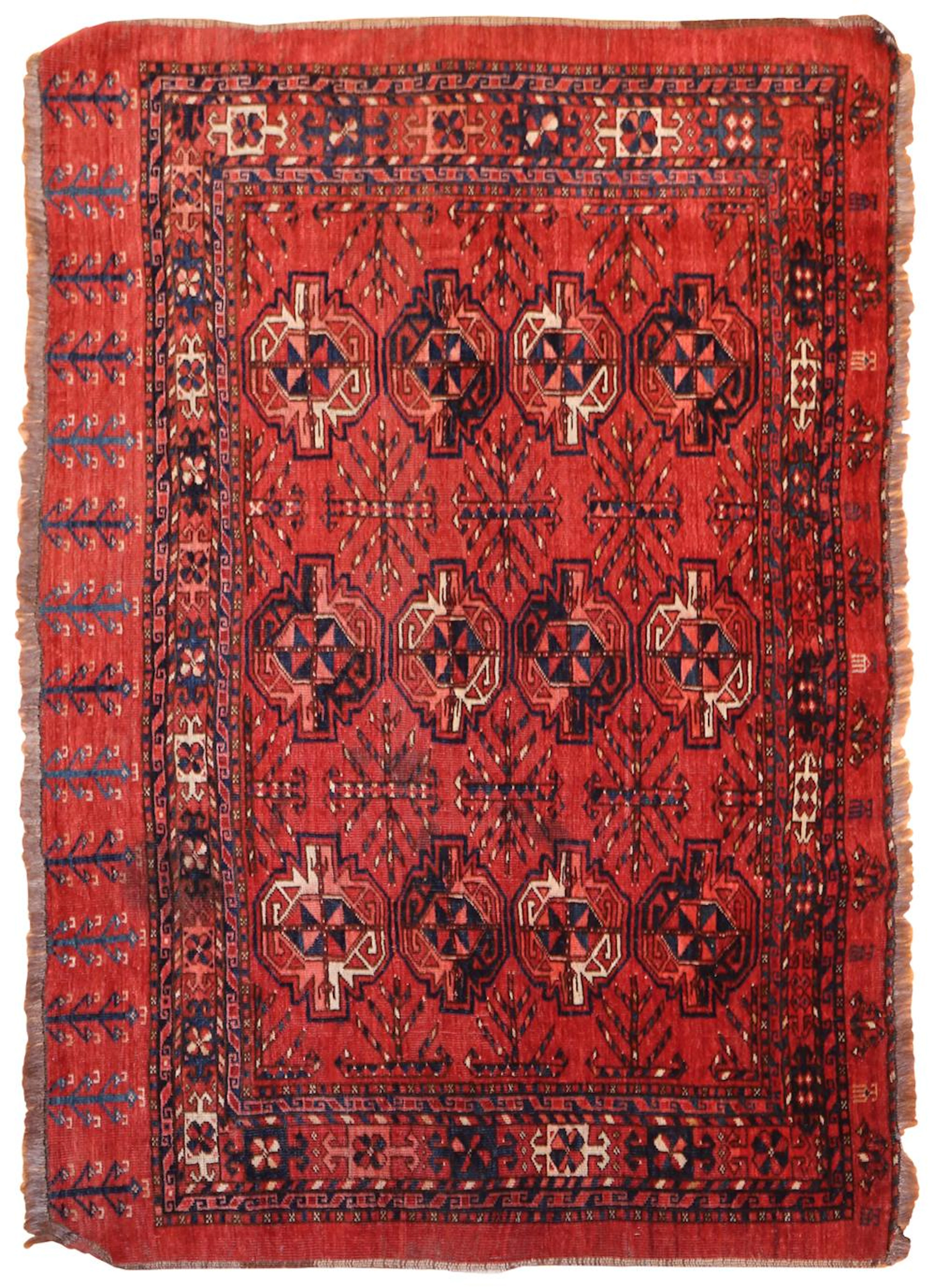 Antique Kizllayak Chuval , 3 ft 1 in x 4 ft 7 in ( 0.94 m x 1.40 m )