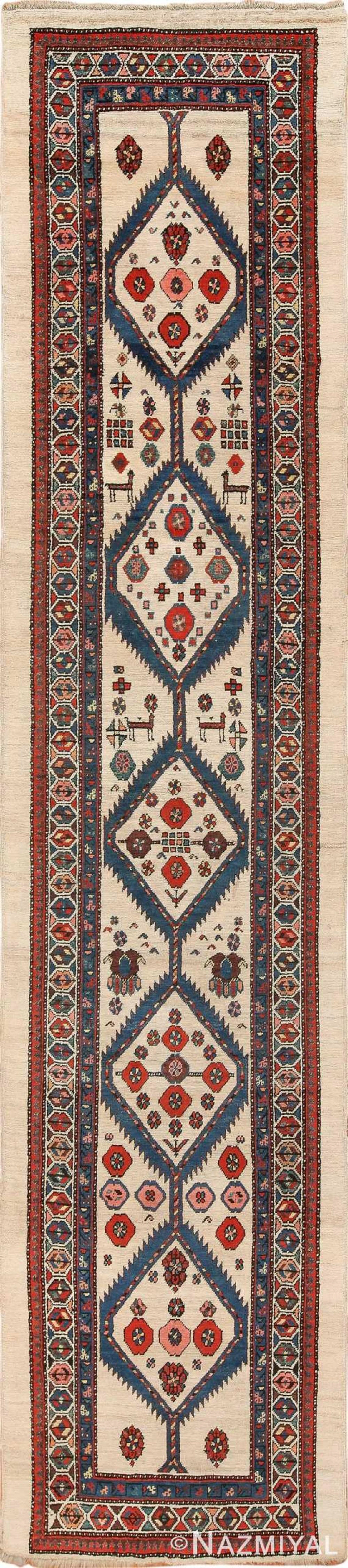 Antique Persian Serab runner , 3 ft 3 in x 14 ft (0.99 m x 4.27 m)