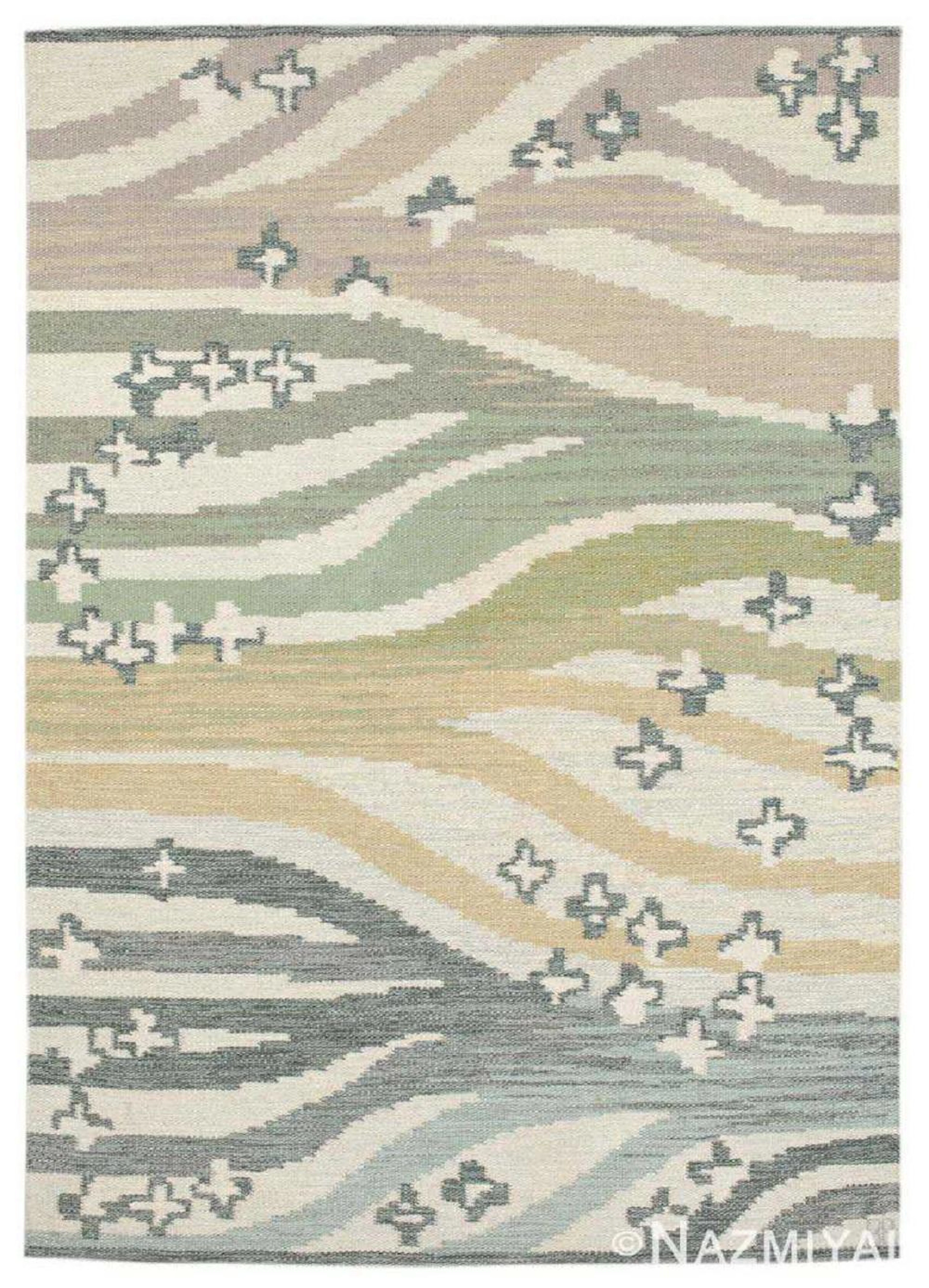 Vintage Britta Randahl Ljusterdal Swedish Kilim