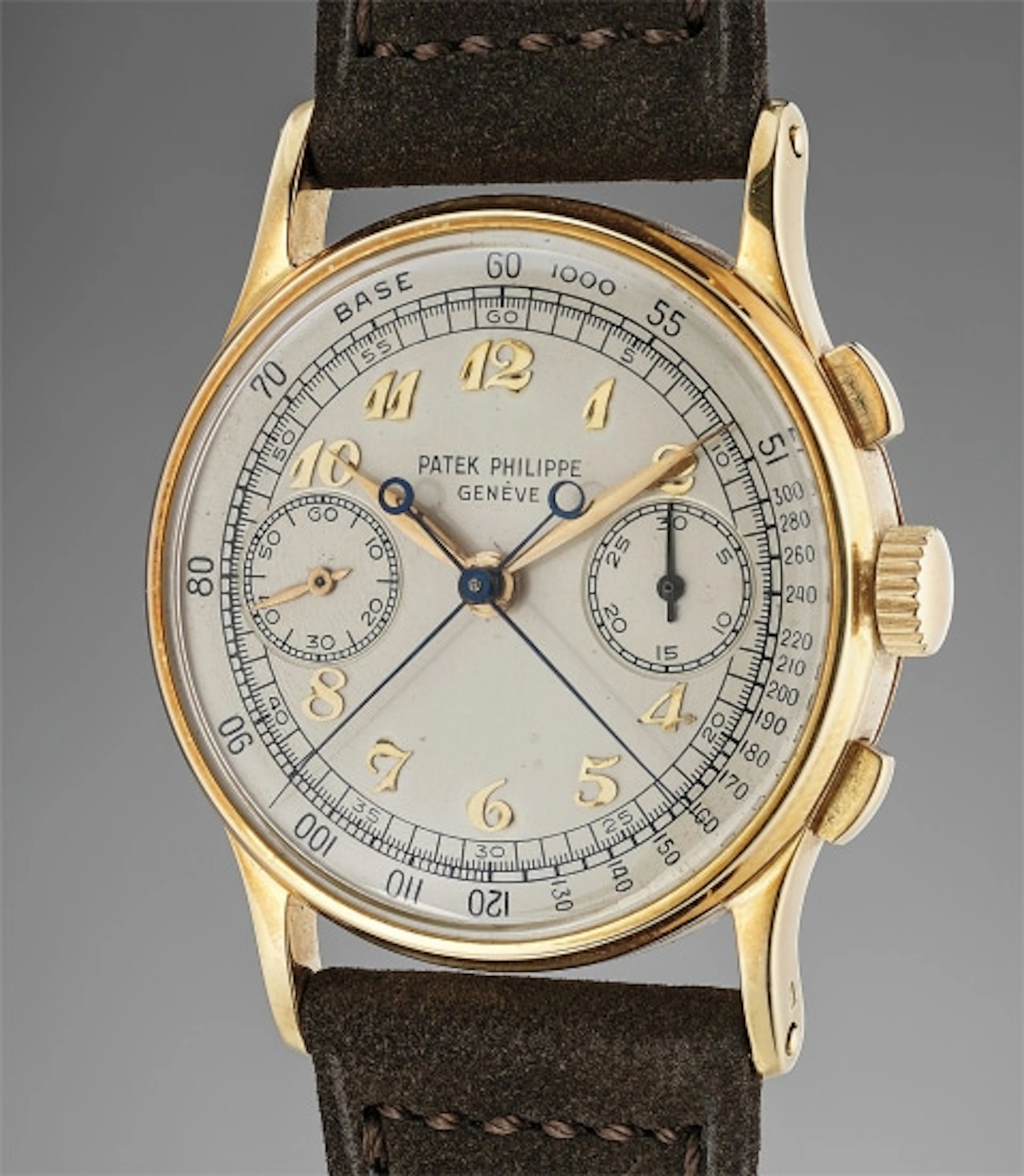 An extremely fine and rare yellow gold split seconds...