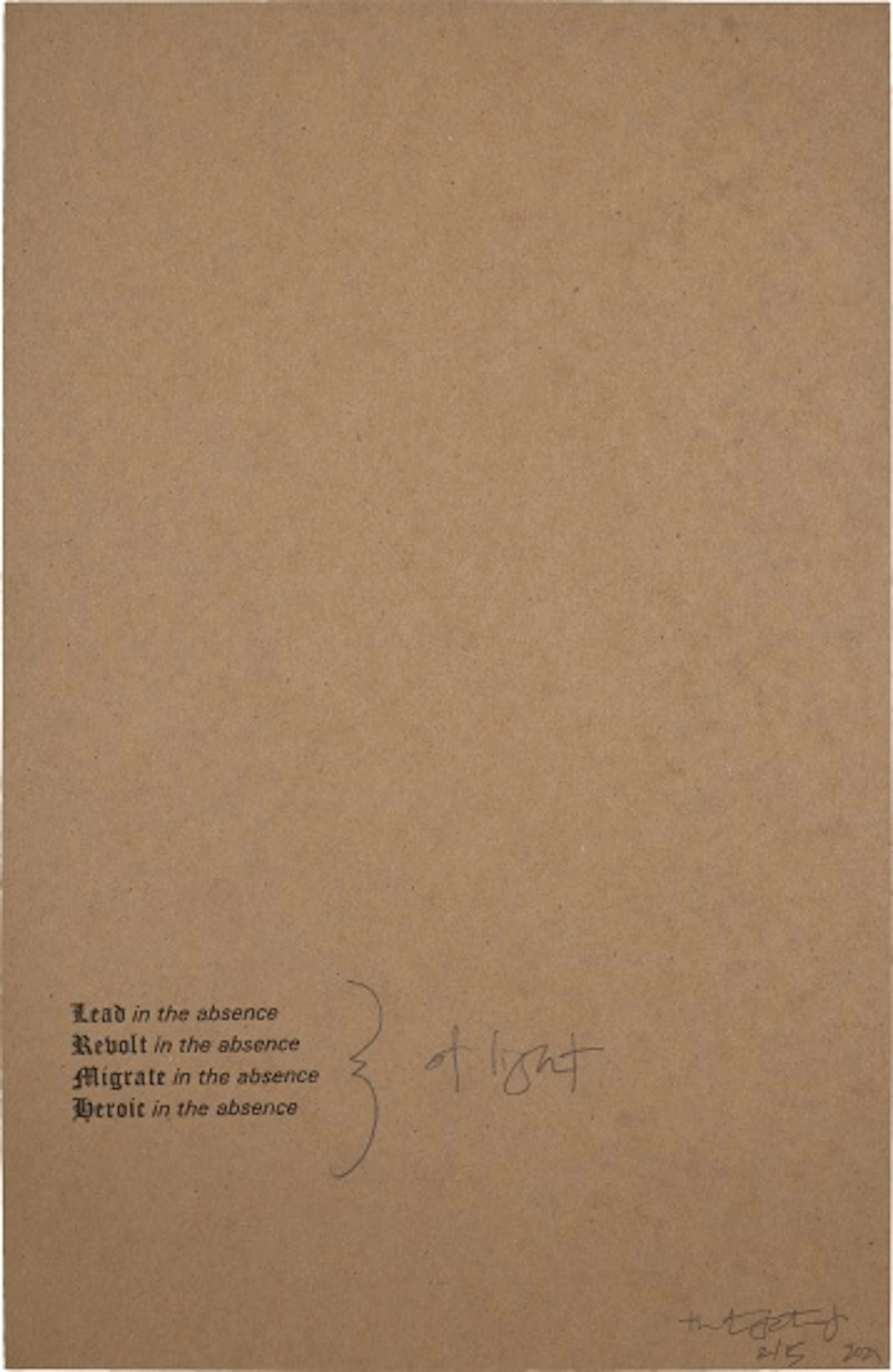 Theaster Gates - Lead in the absence Revolt in the...