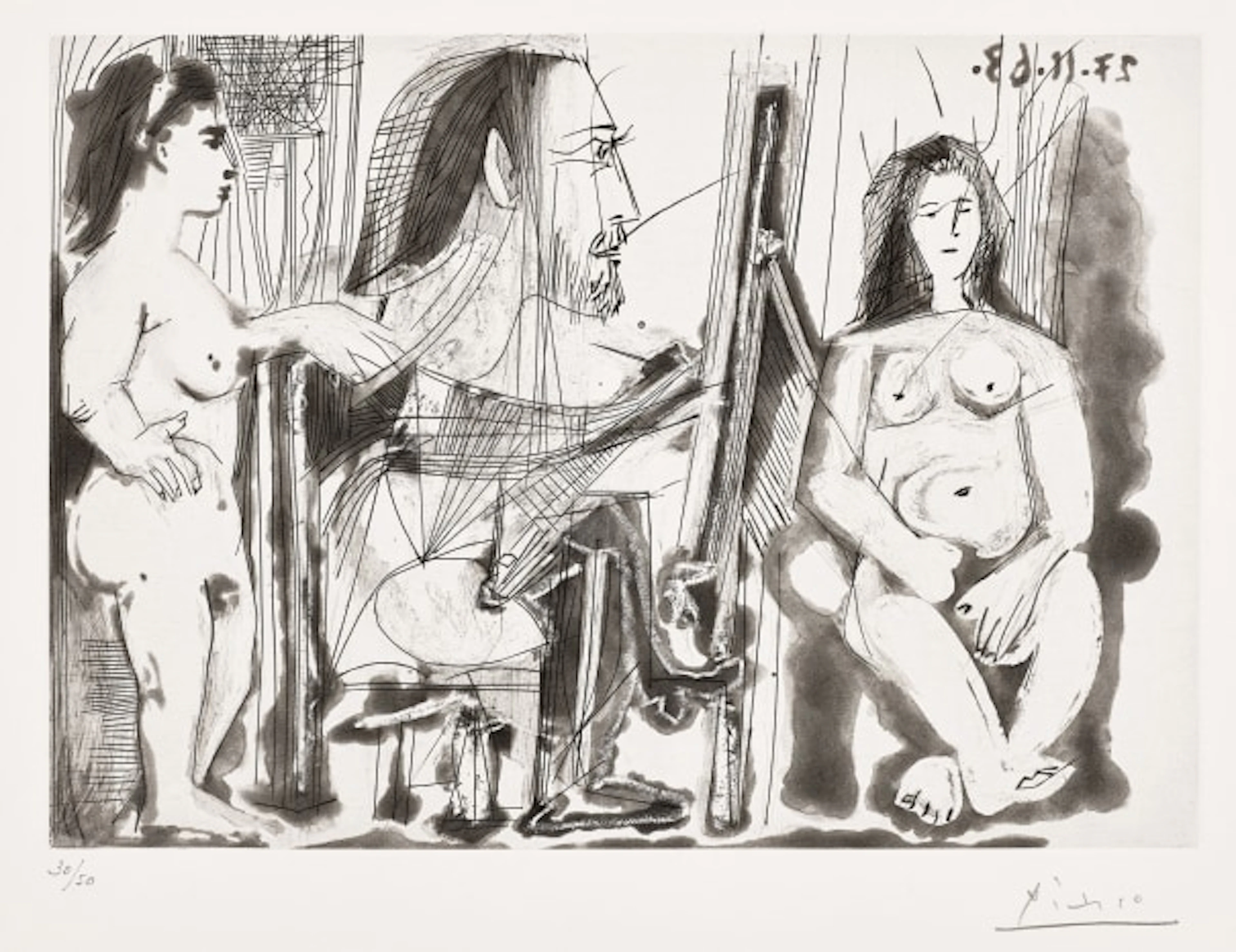 Pablo Picasso - Dans l'atelier II (In the Workshop II) (Bl. 1138, Ba. 1135)