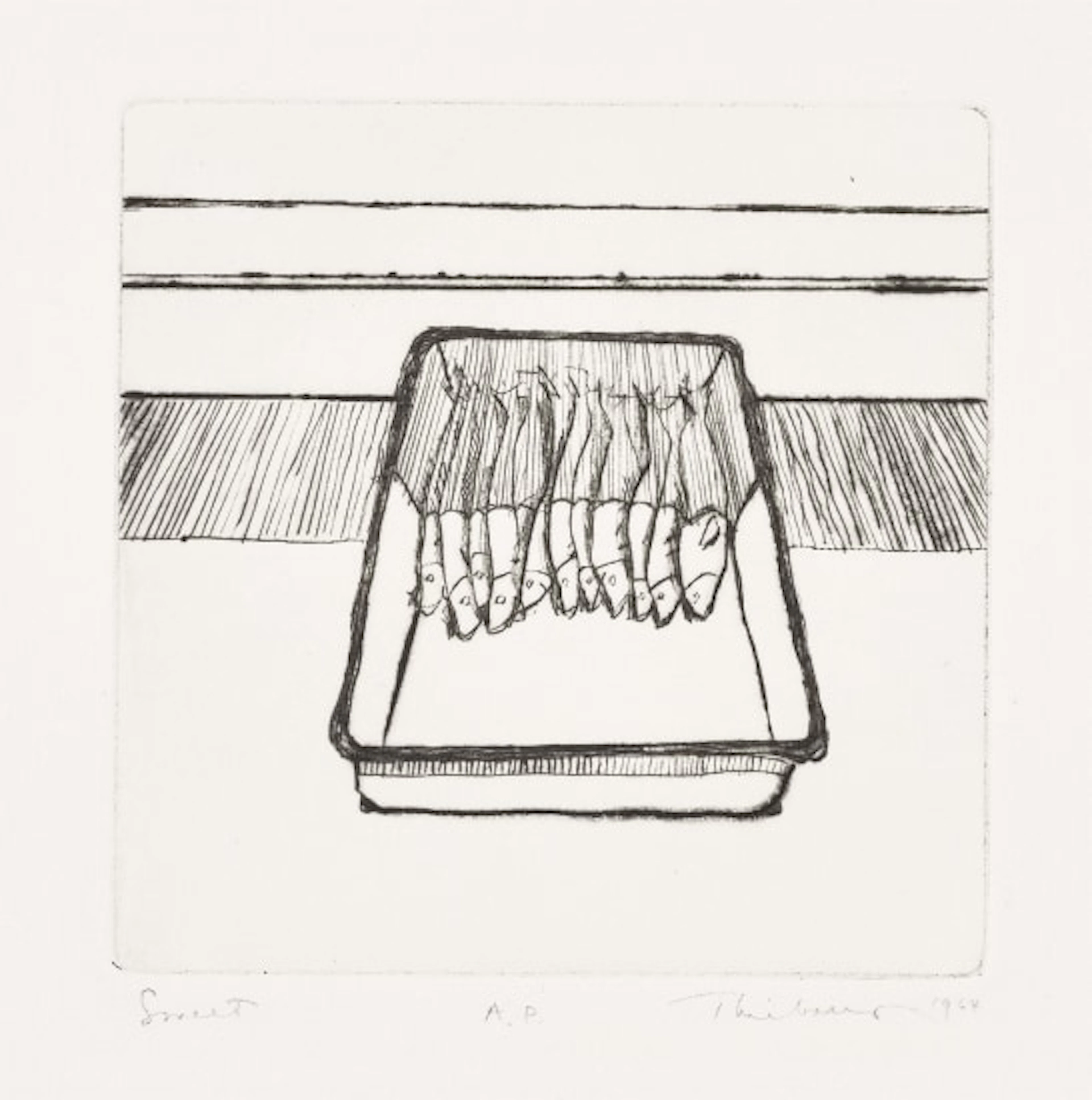Wayne Thiebaud - Fish (Smelt), from Delights