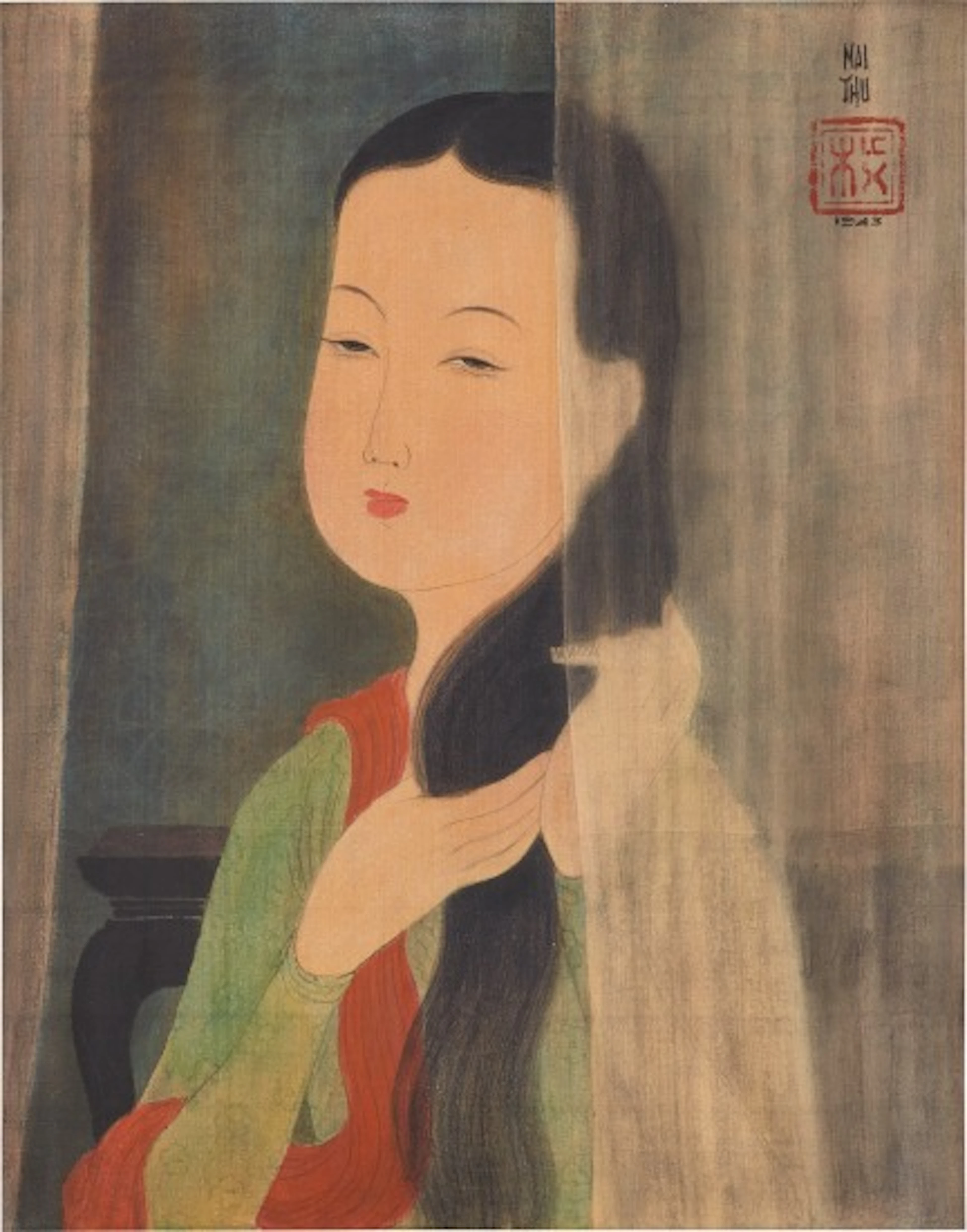 Lady Combing Hair