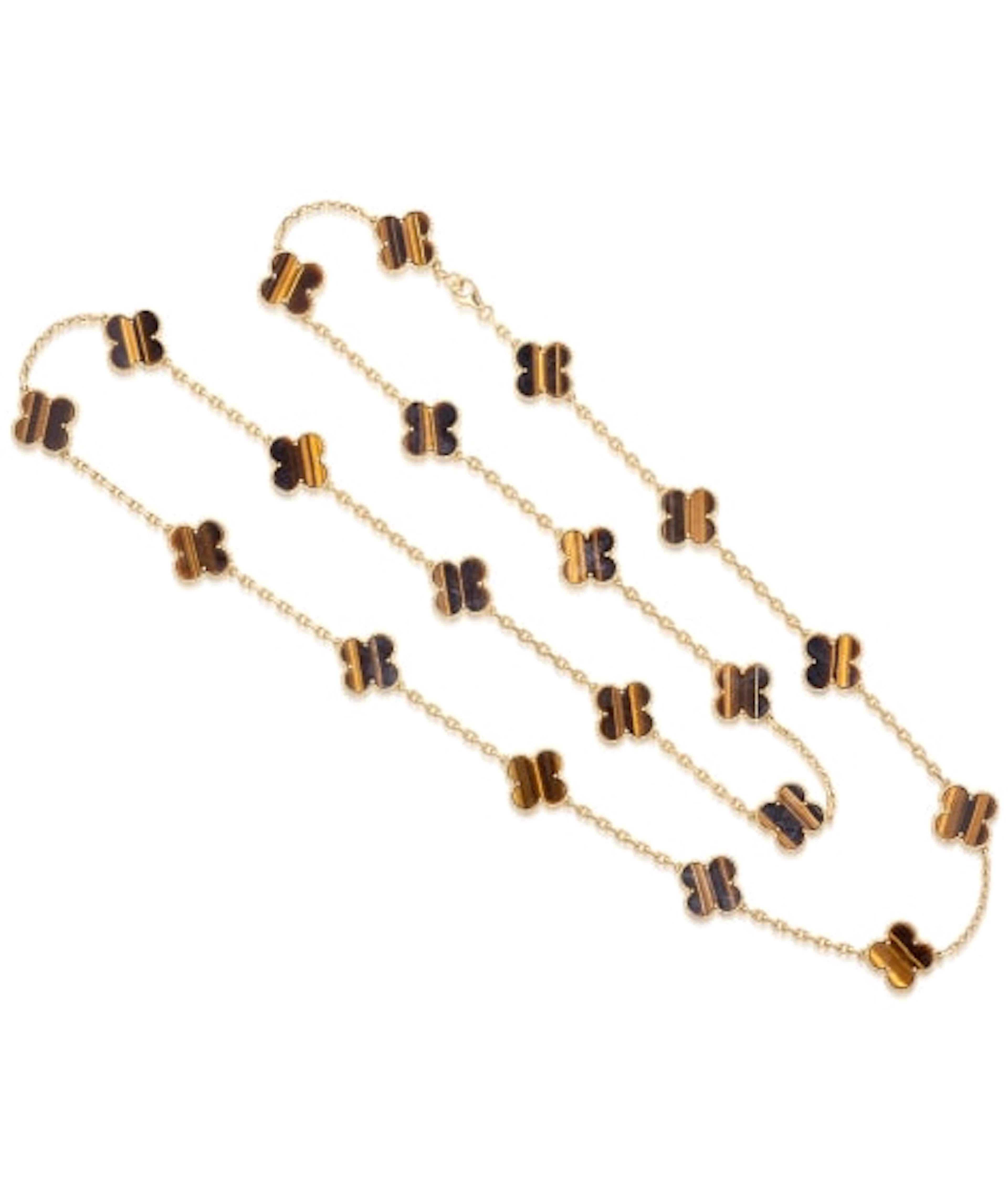 Van Cleef & Arpels - Tiger's-eye Necklace, 'Alhambra'