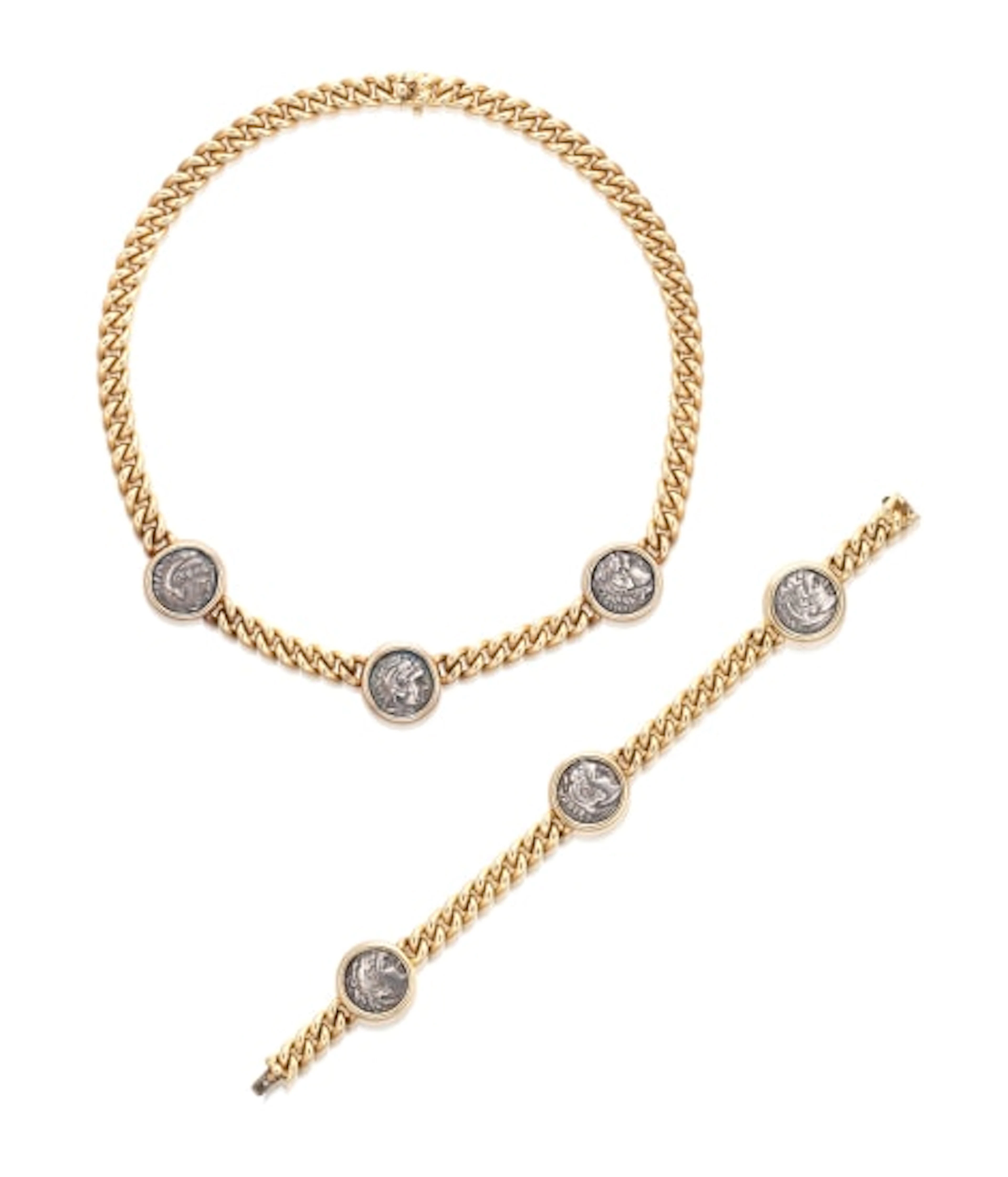 ulgari - Yellow Gold Demi-Parure, 'Monete'