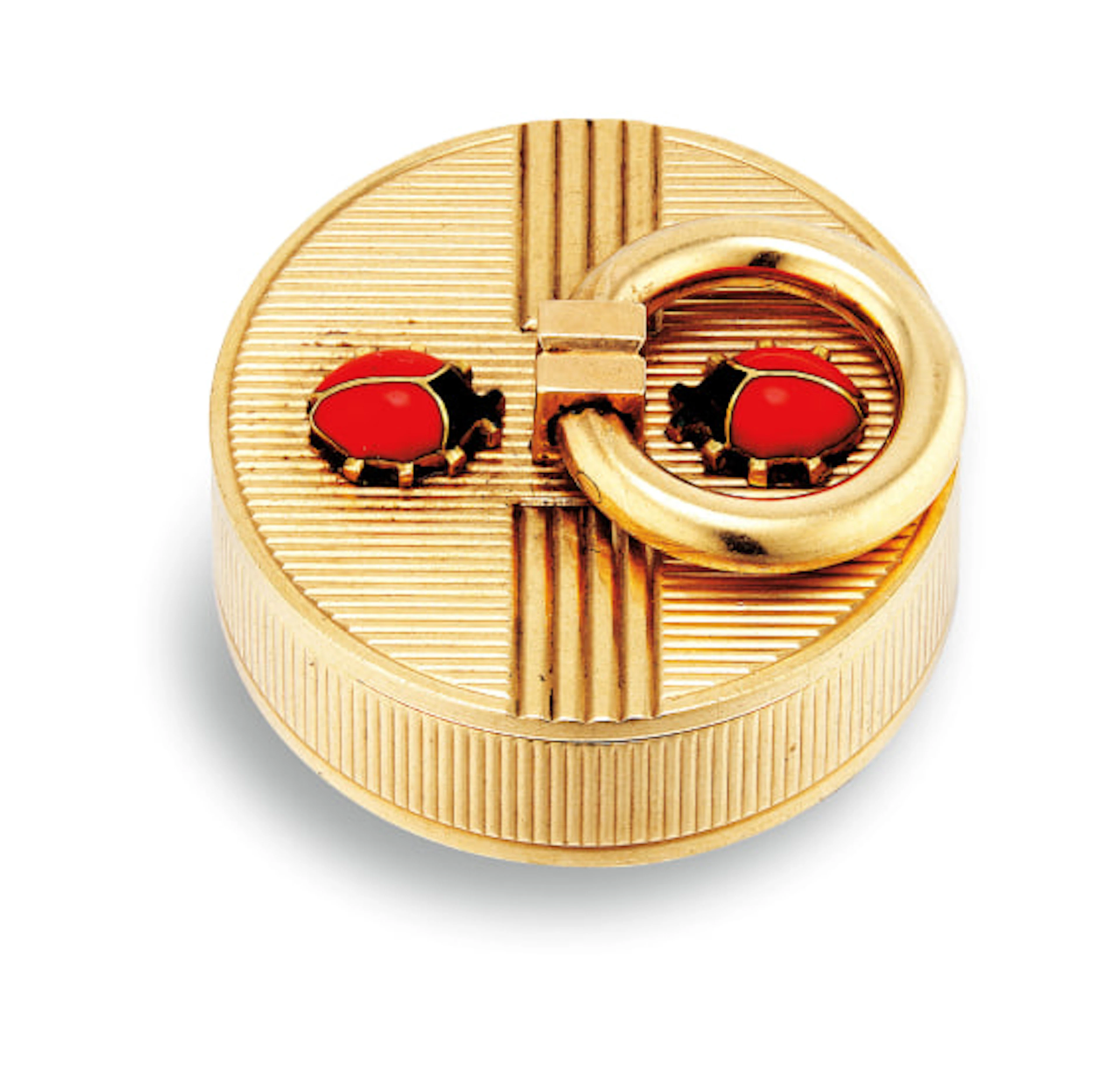 A Karat Gold 'Ladybug' Pill Box, Cartier, 1963