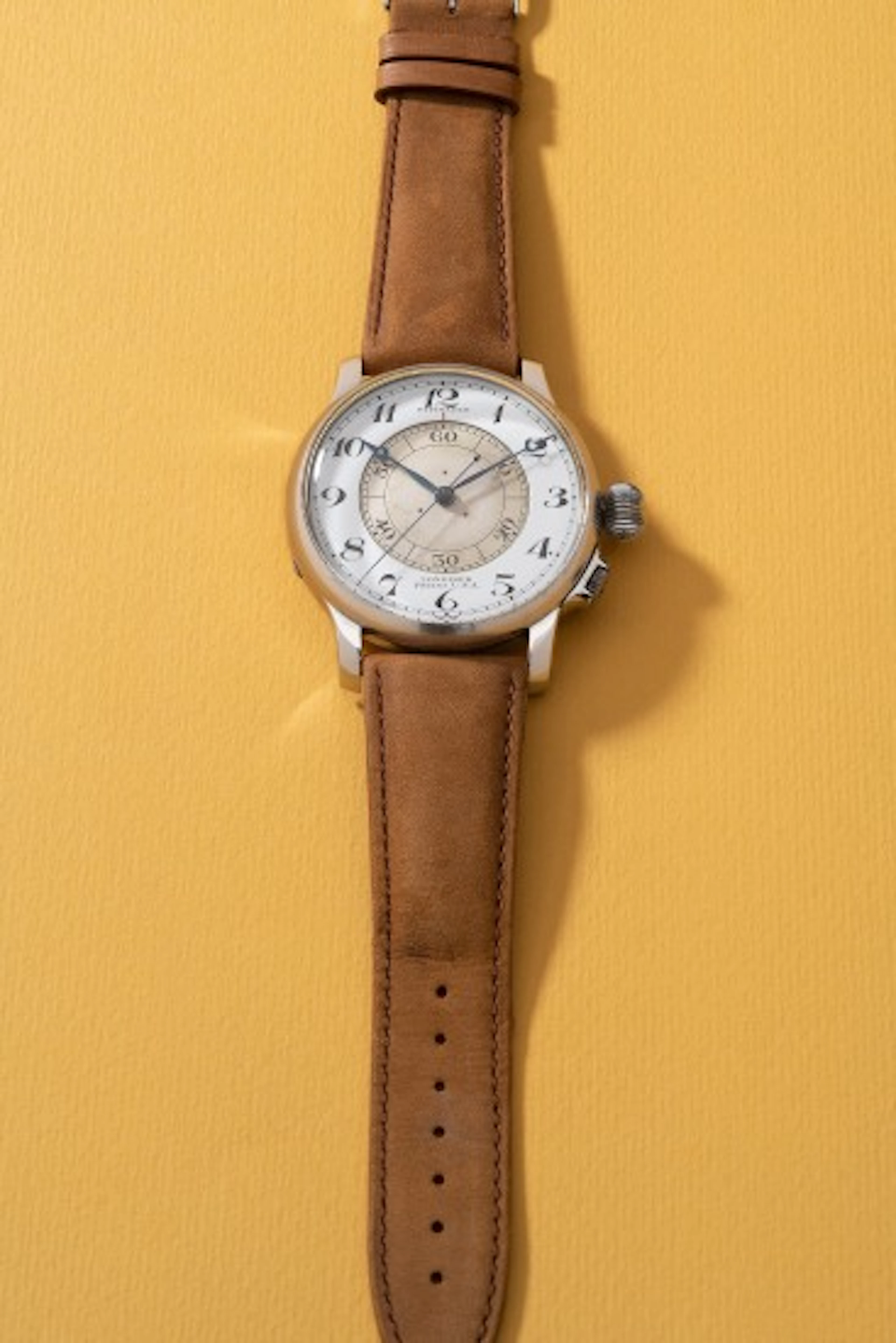 A fine, rare and large stainless steel pilot’s wristwatch...