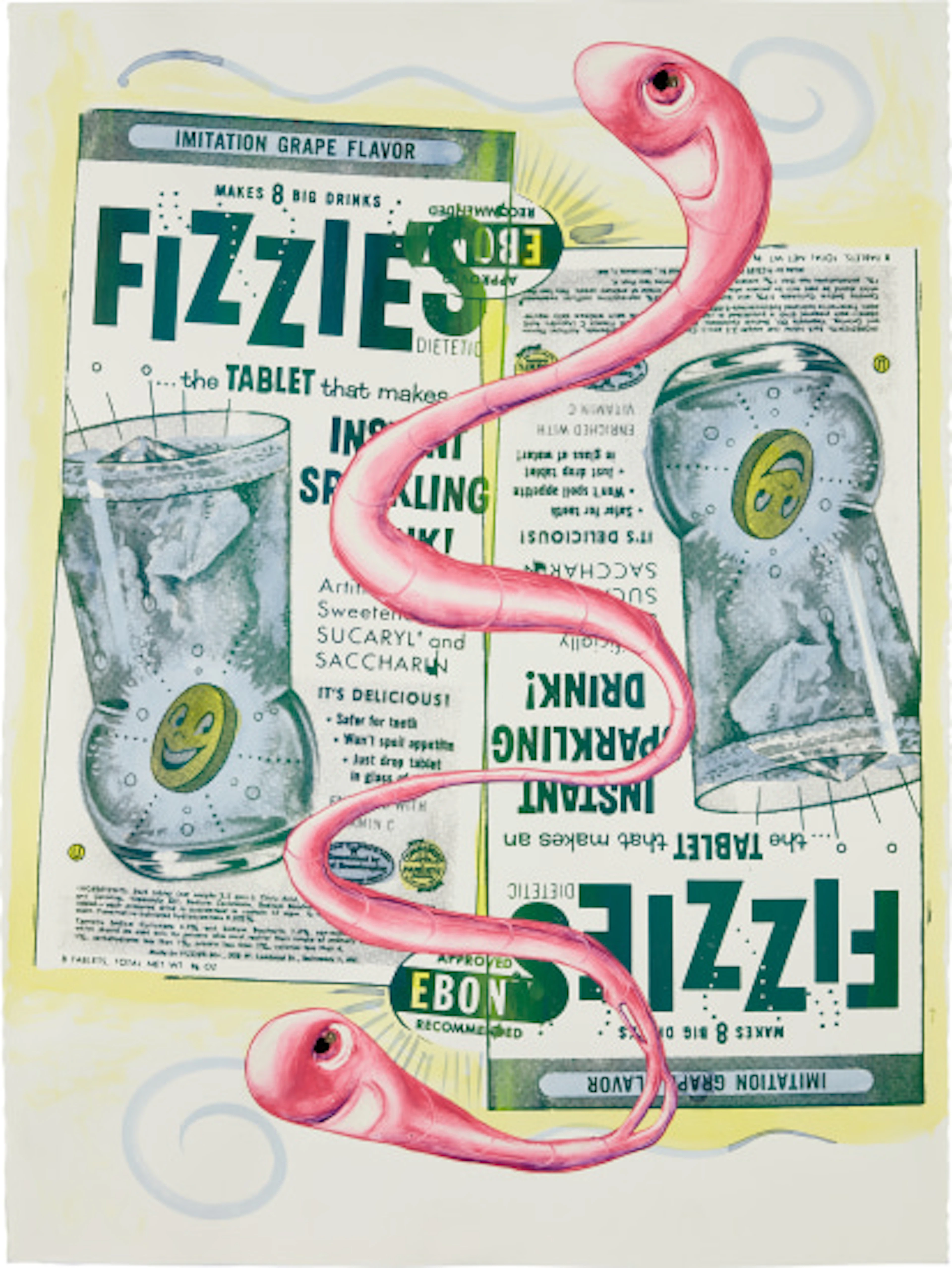 Kenny Scharf - Double fizzie worm