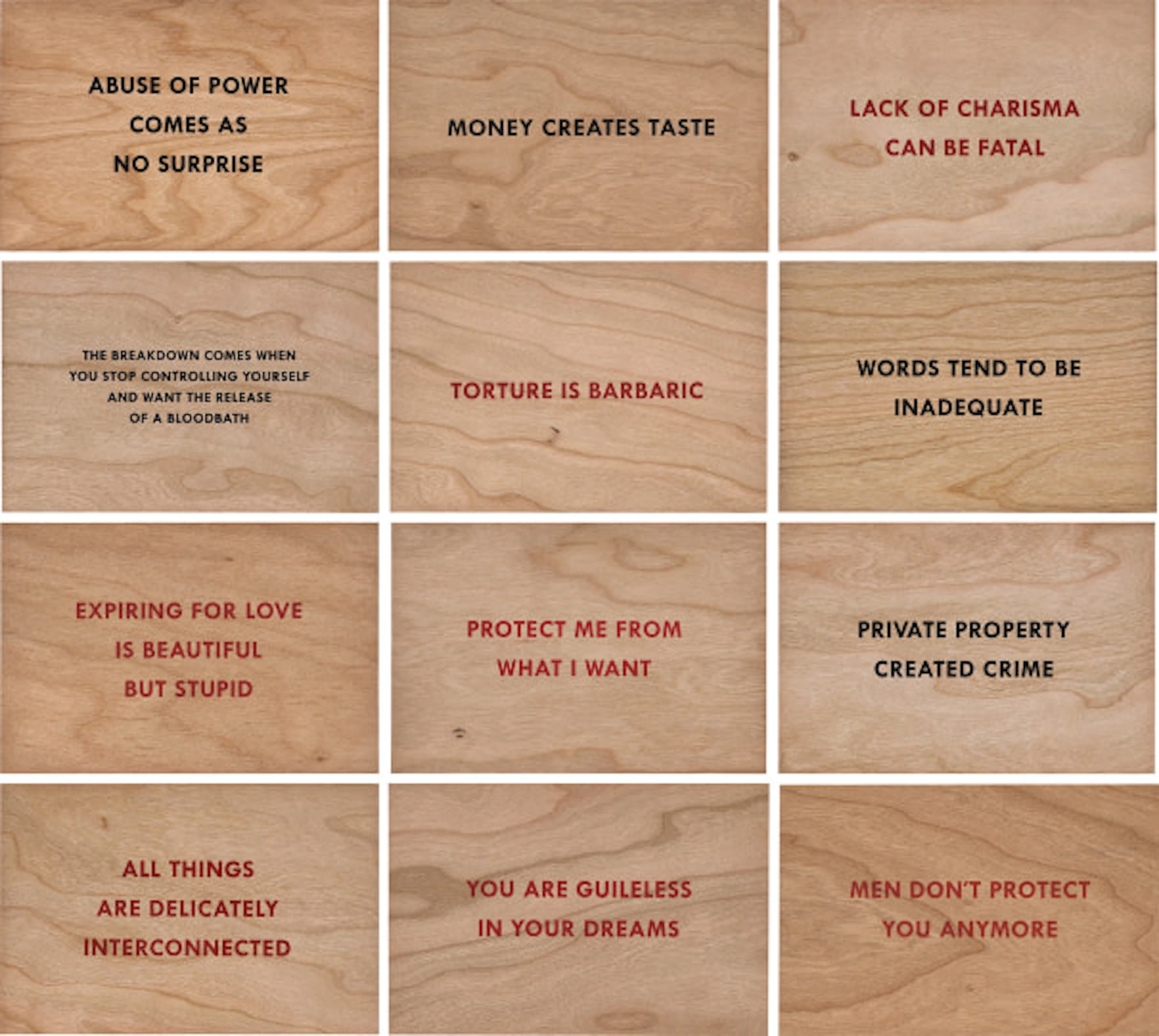 Jenny Holzer - Truisms: 12 works