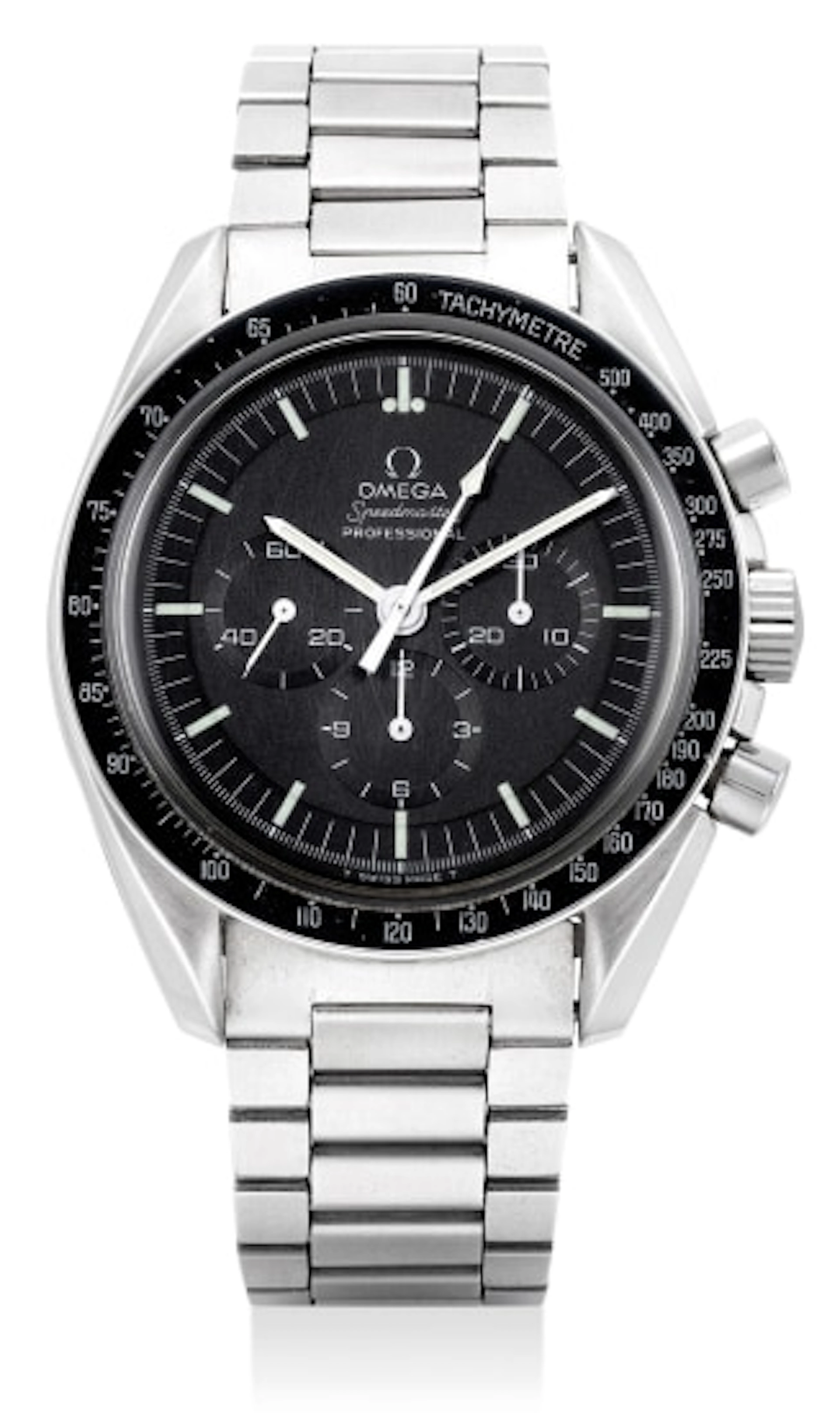 A fine and attractive stainless steel chronograph wristwatch with bracelet