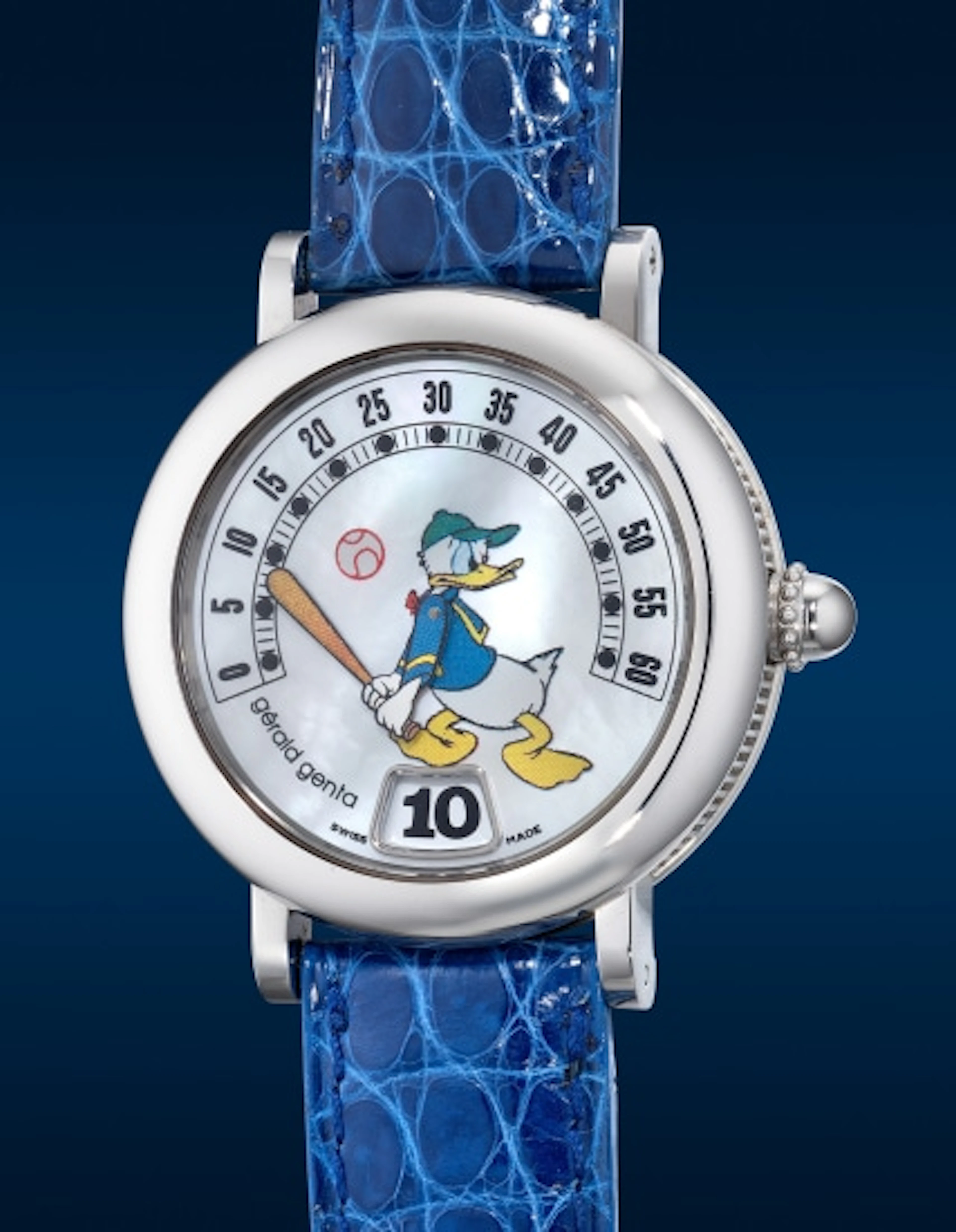 Gérald Genta - A fine and playful stainless steel wristwatch with jumping hours