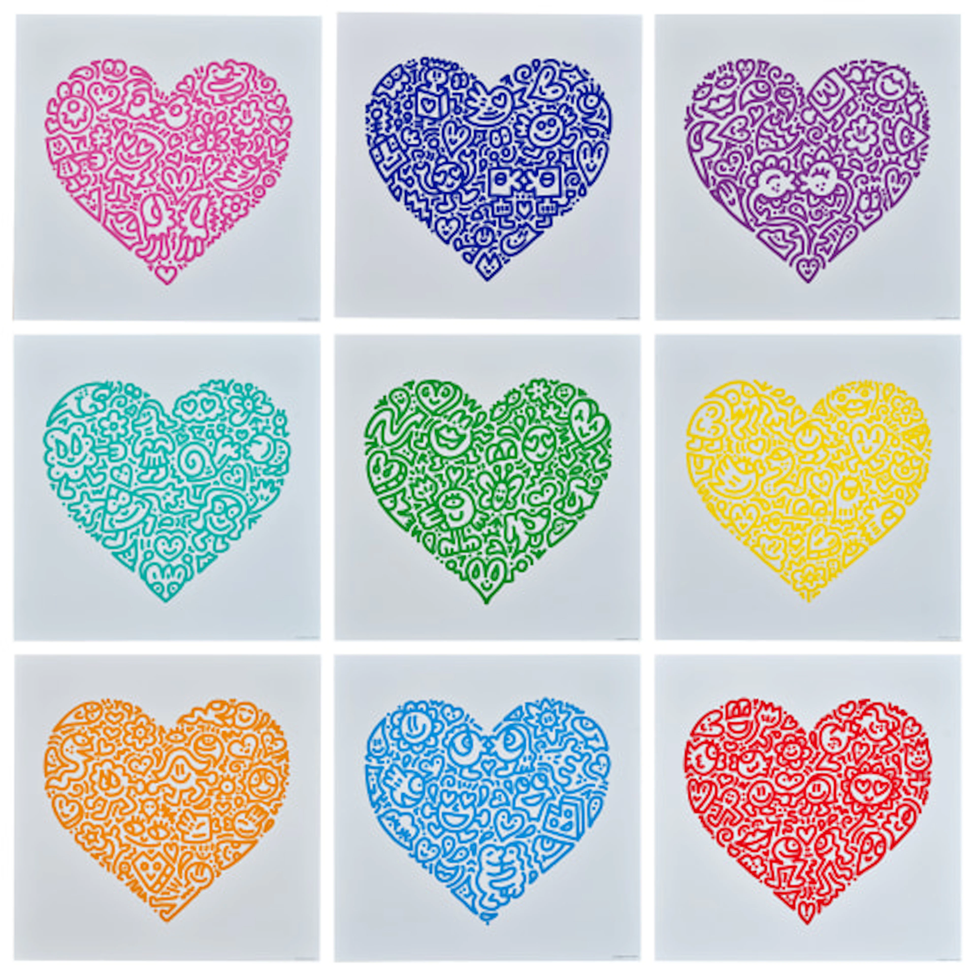 Mr Doodle - Pop Heart, Collector's Box (set of 9 prints)