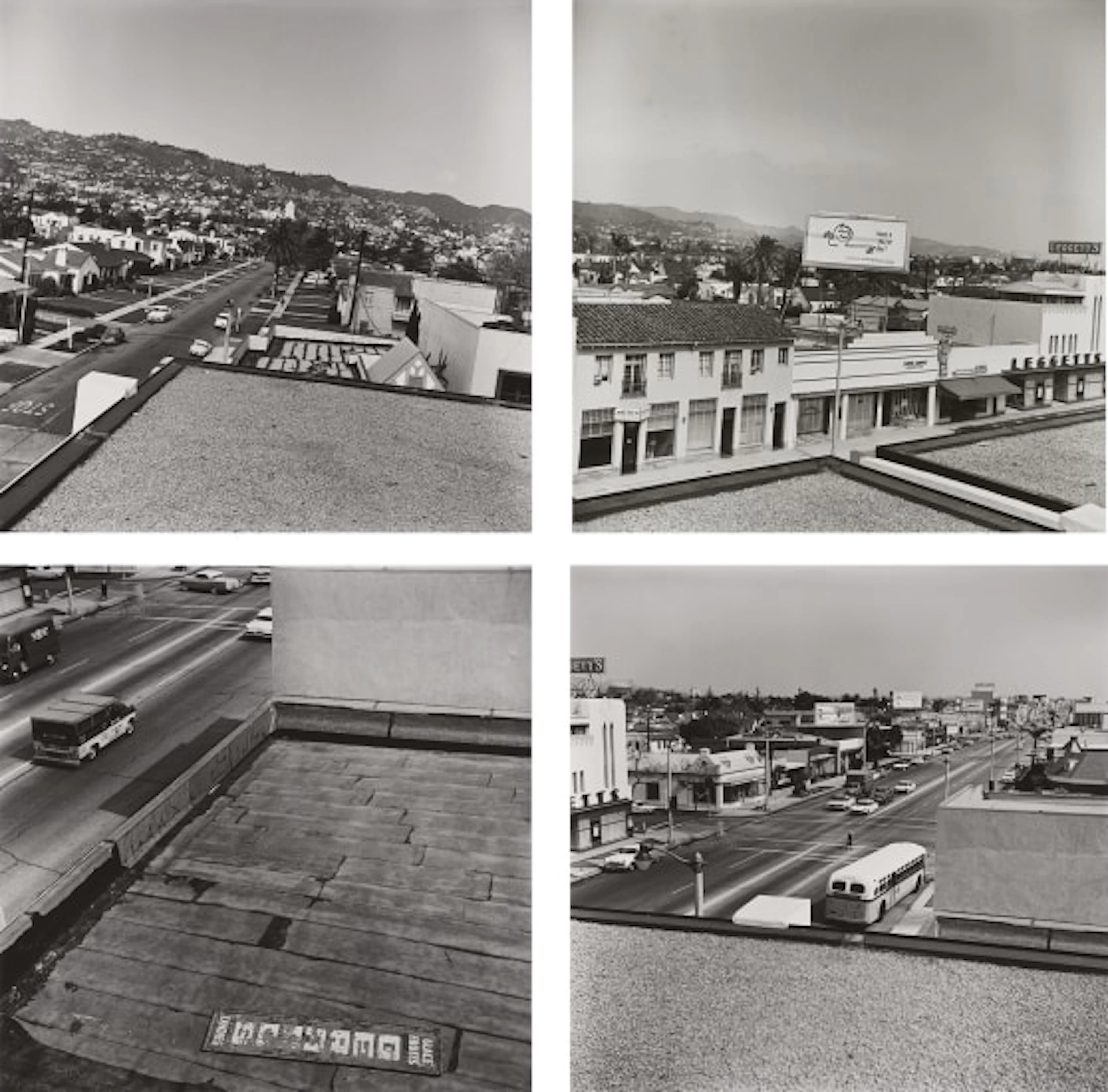 Ed Ruscha - Four works from the Rooftops series: (i) Roof...