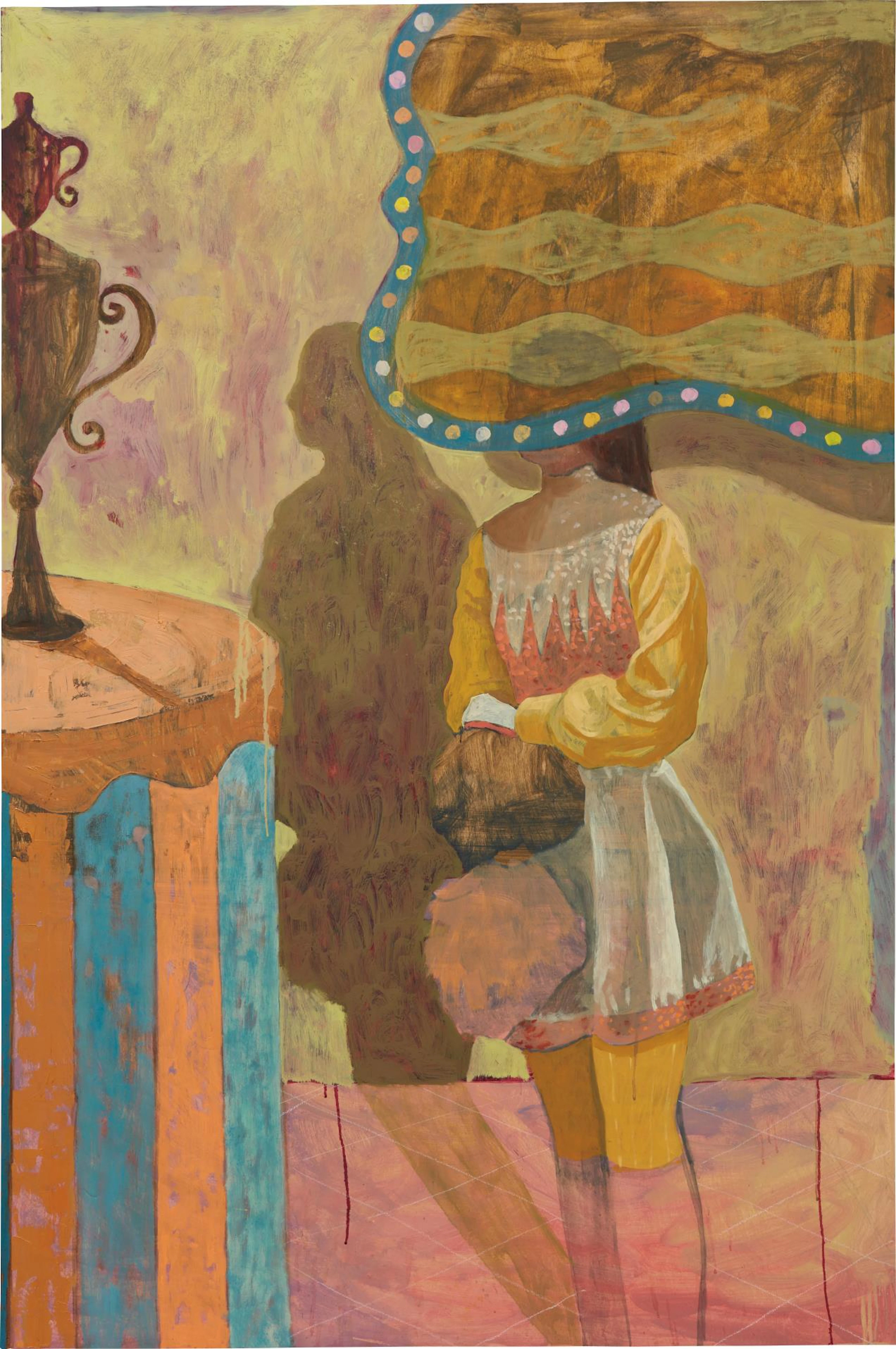 Untitled (Girl with trophy) – Derek Fordjour