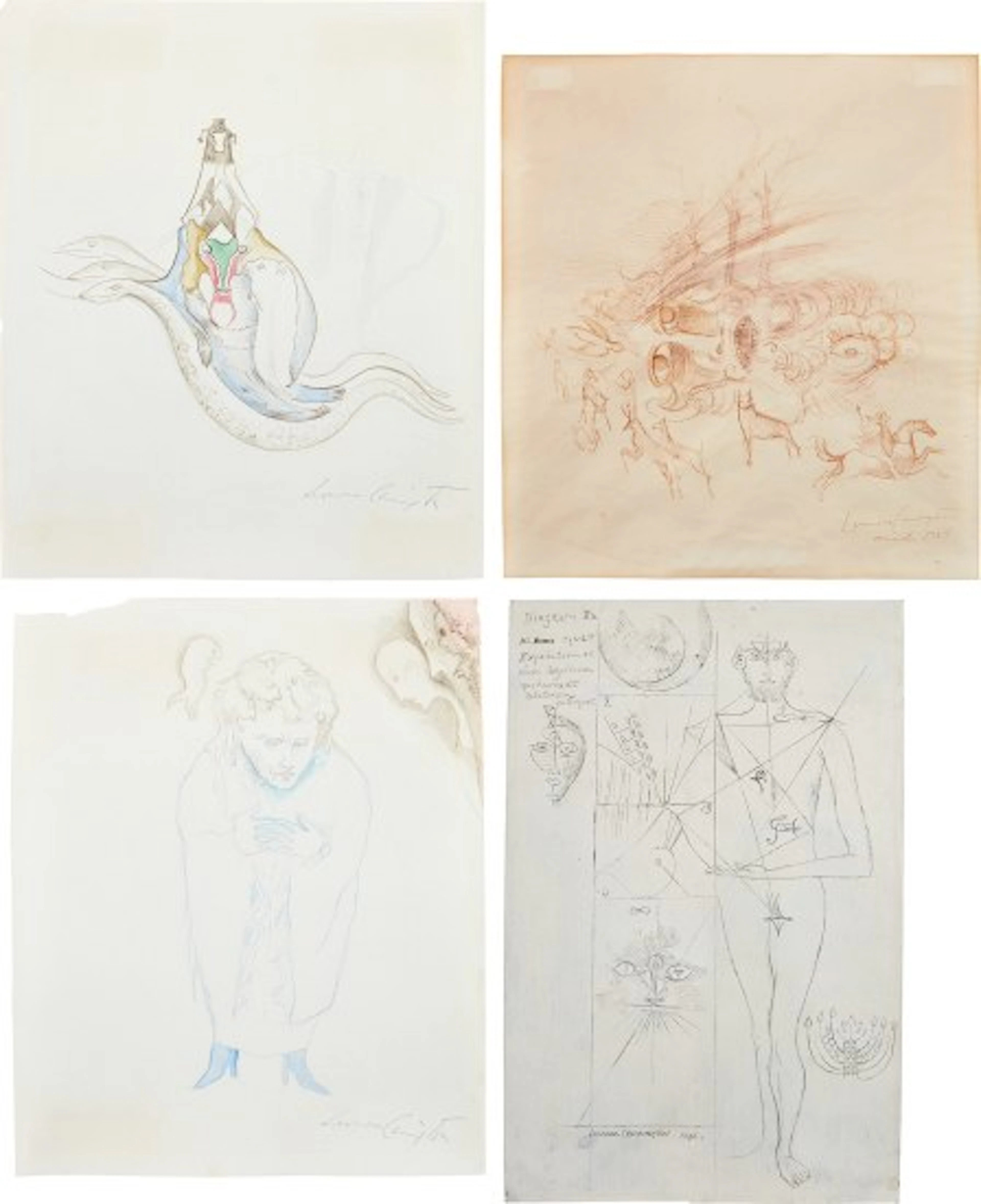 Leonora Carrington - Four works: (i) Study for Snake-Bite...