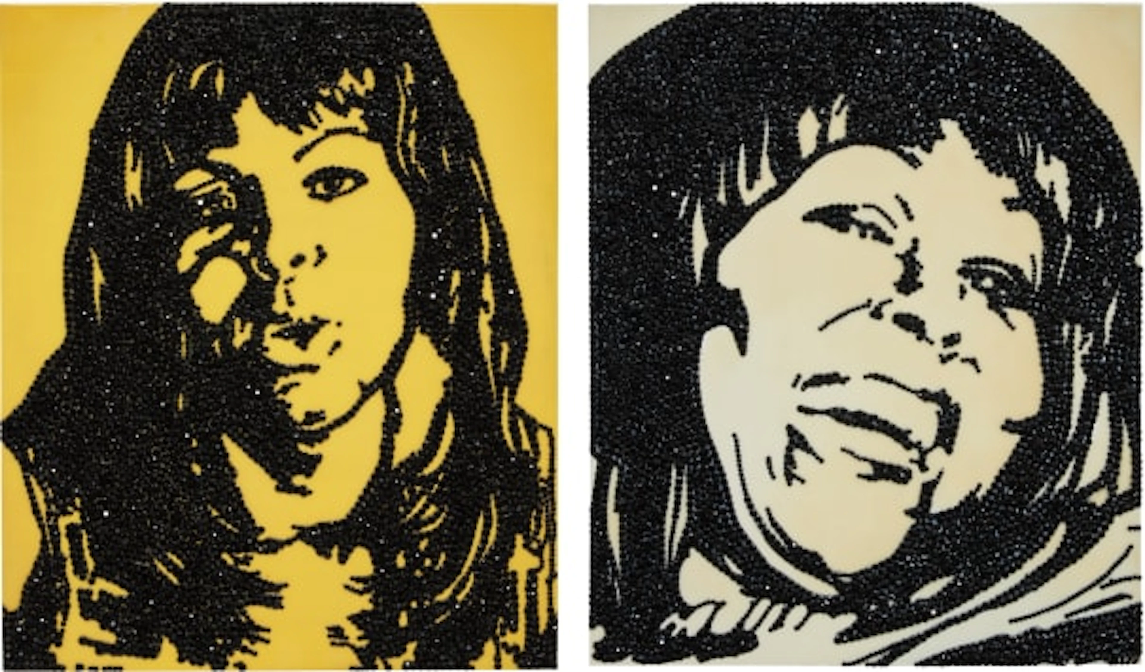 Mickalene Thomas - Two works: (i-ii) A-E-I-O-U (and Sometimes Y)