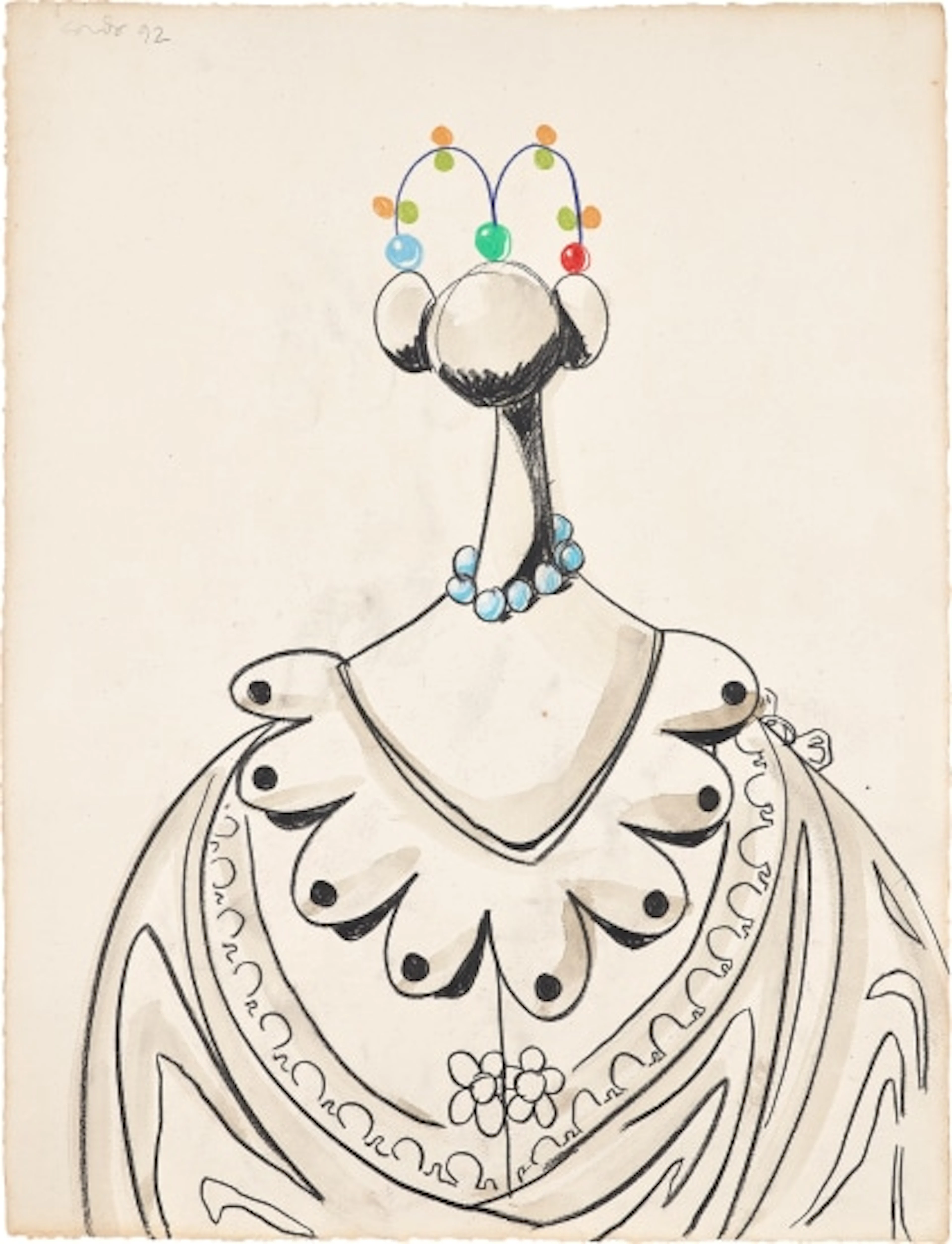 George Condo - Figure with Pearls