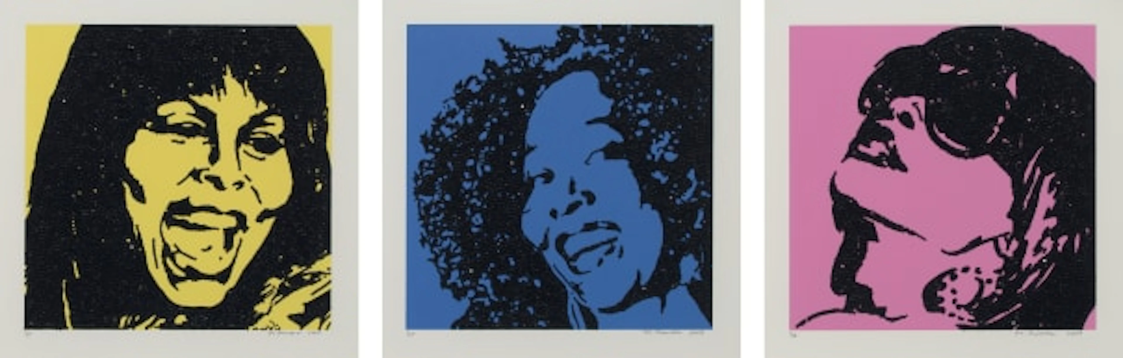 Mickalene Thomas - Trois Divas I-III (AEIOU and sometimes Y)