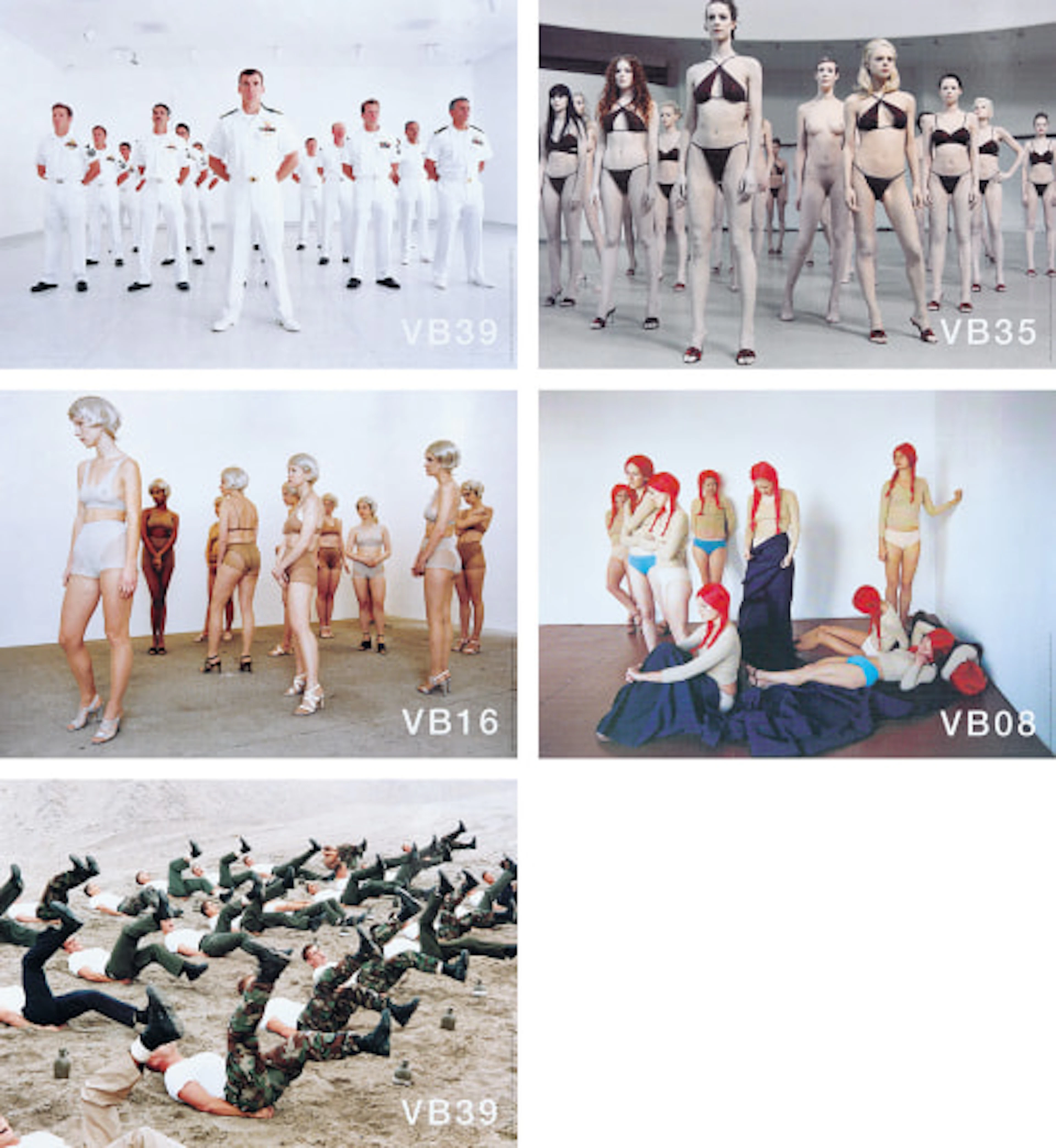 Vanessa Beecroft - VB08; VB35; VB16; VB39; and VB39 (P. 56)