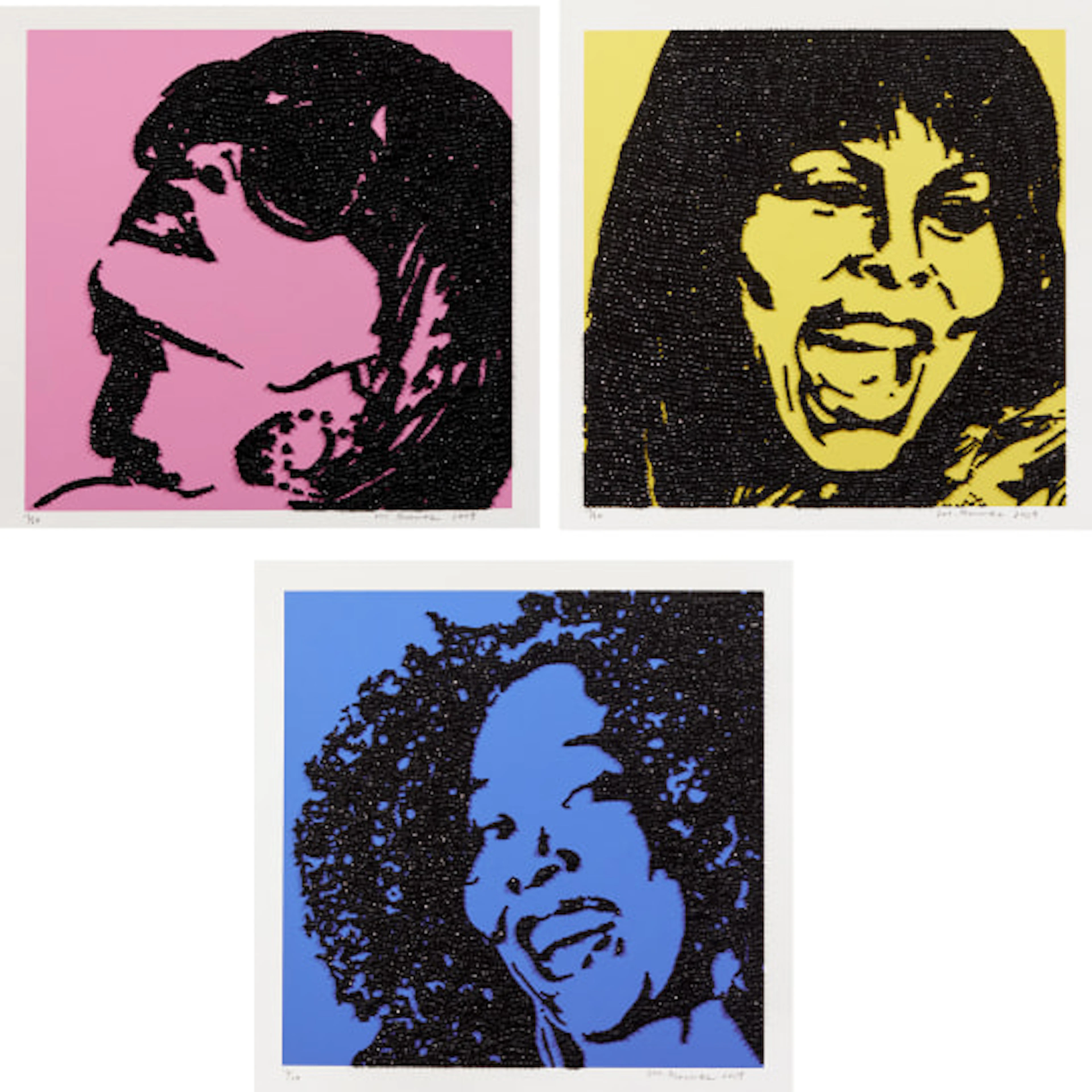 Mickalene Thomas - Trois Divas (A E I O U and sometimes Y)