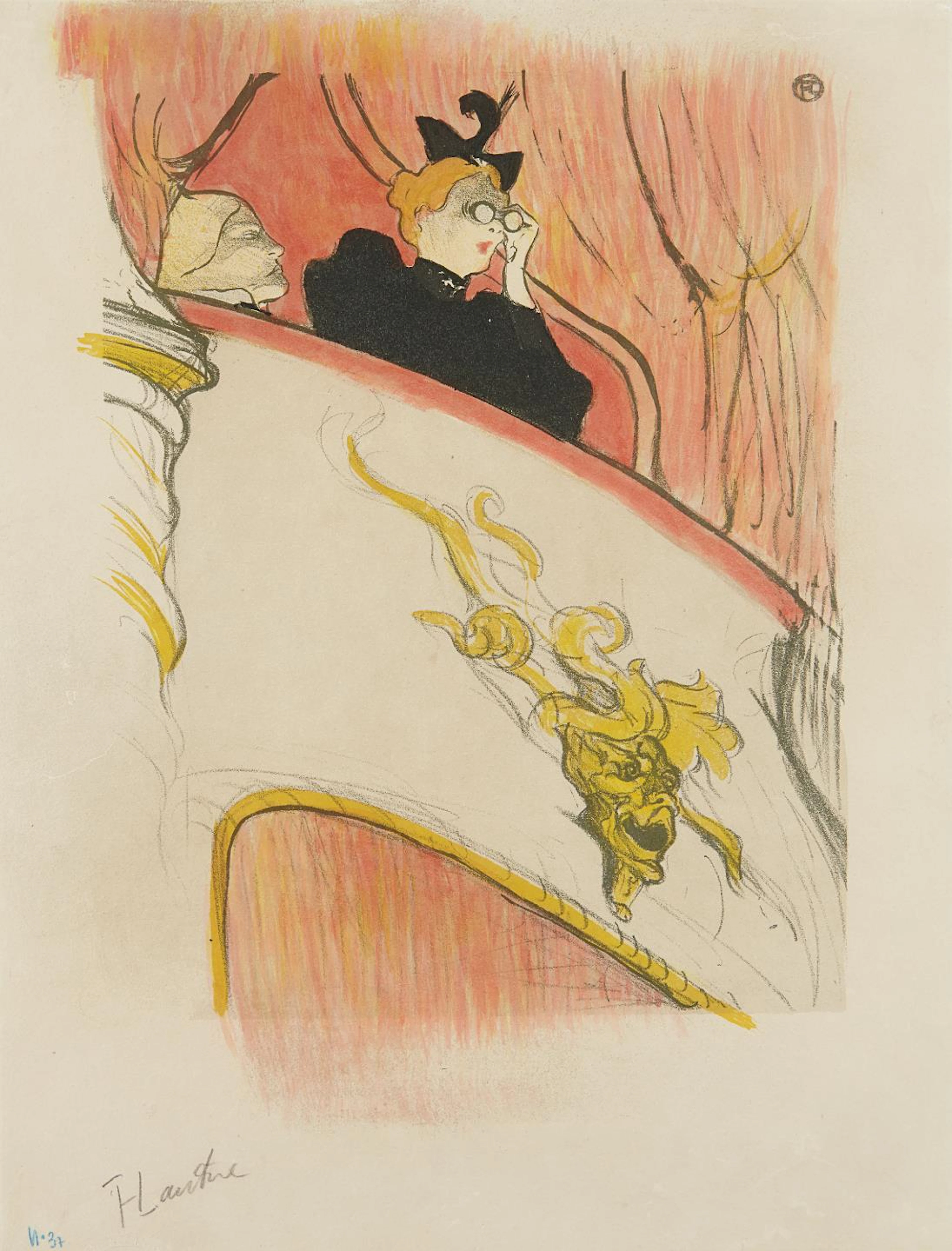 La loge au mascaron doré (The Box with the Gilded Mask), 1893 – Henri de Toulouse-Lautrec