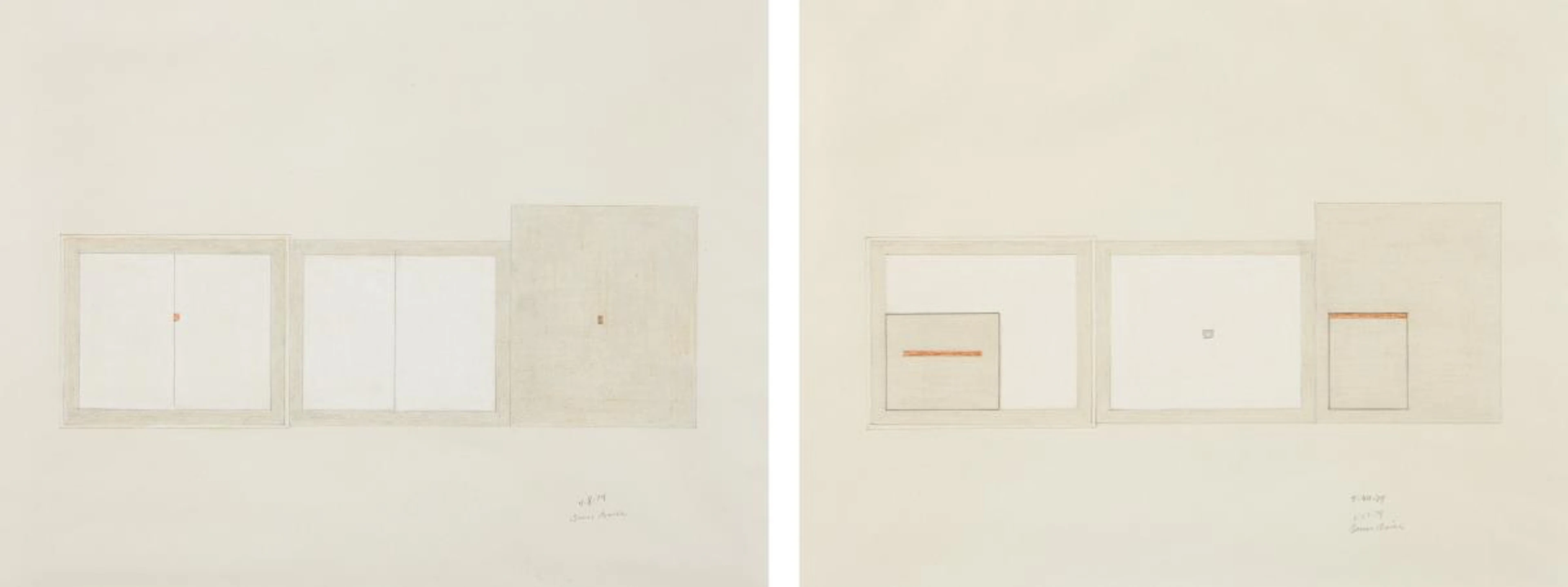 Untitled (4-8-74); and Untitled (5-30-74), 1974 – Bruce Boice