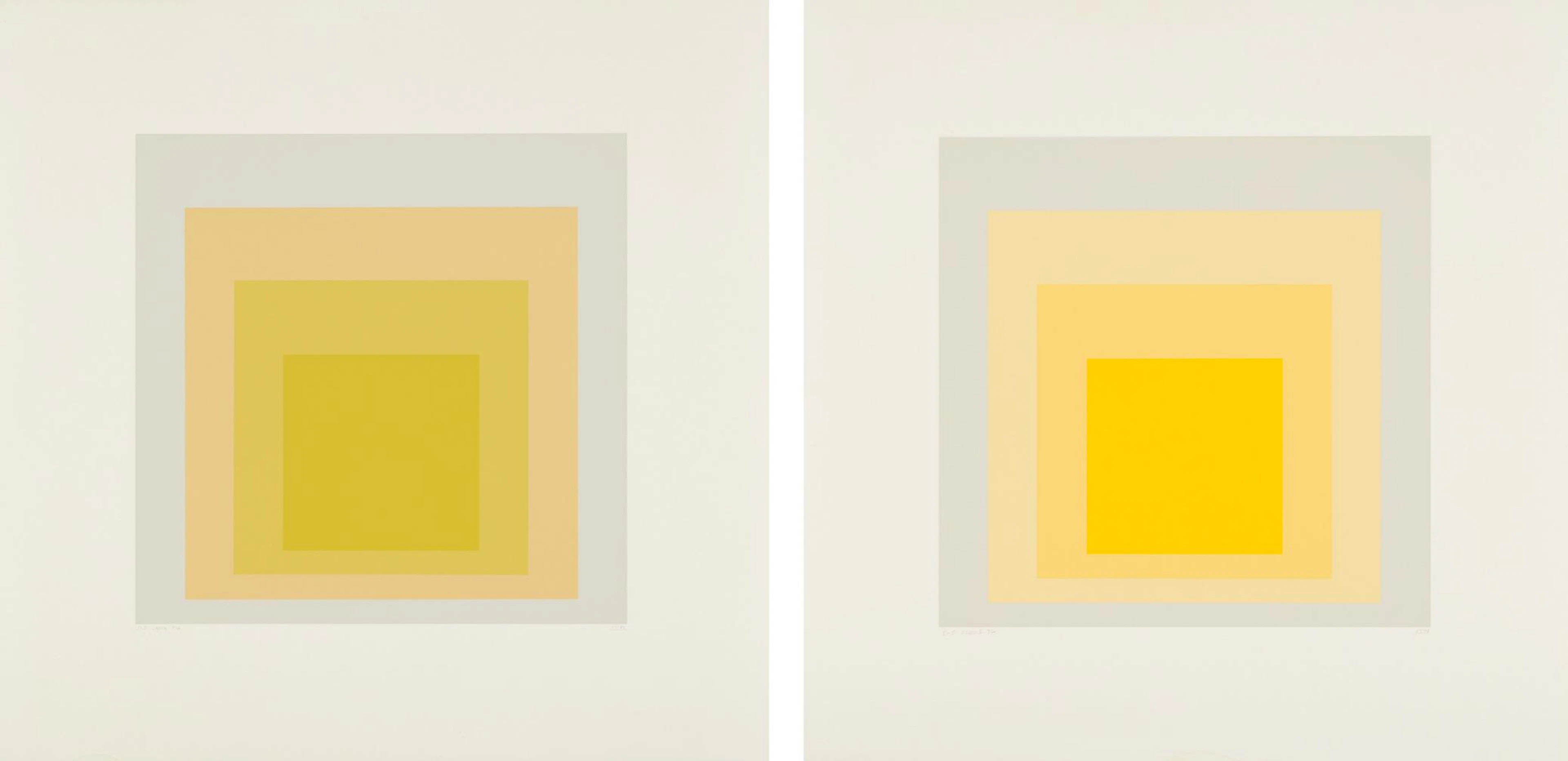 I-S LXXIIIa; and I-S LXXIIIb, 1973 – Josef Albers