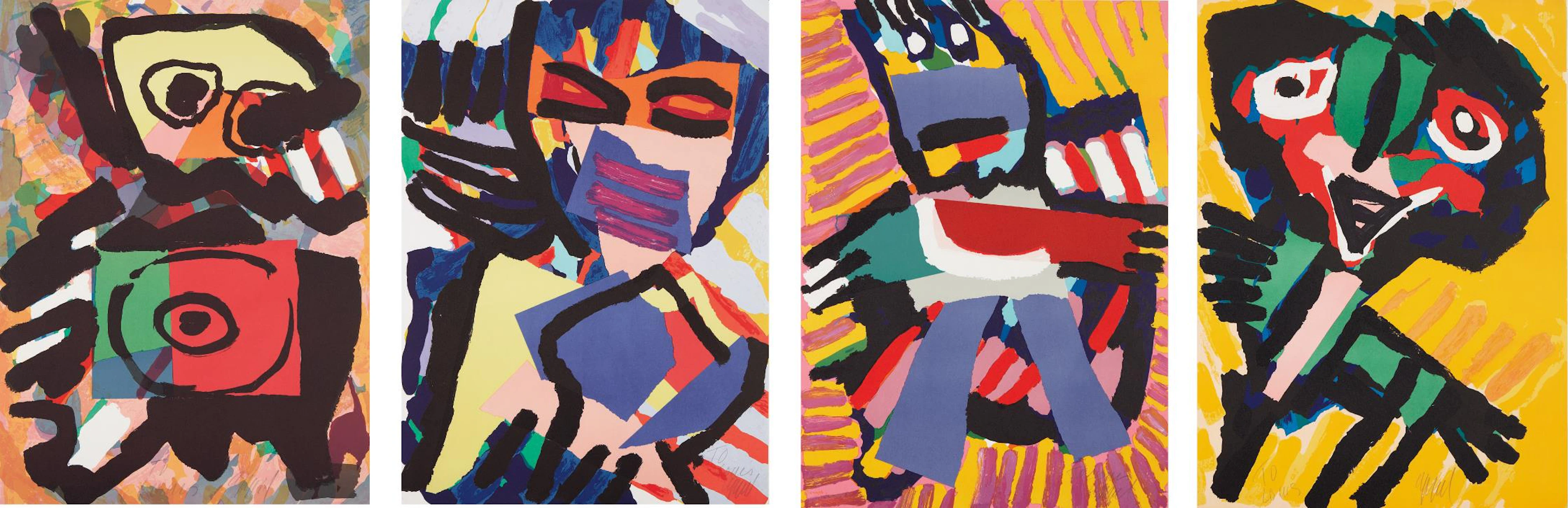 Four figural prints, Circa 1973 – Karel Appel