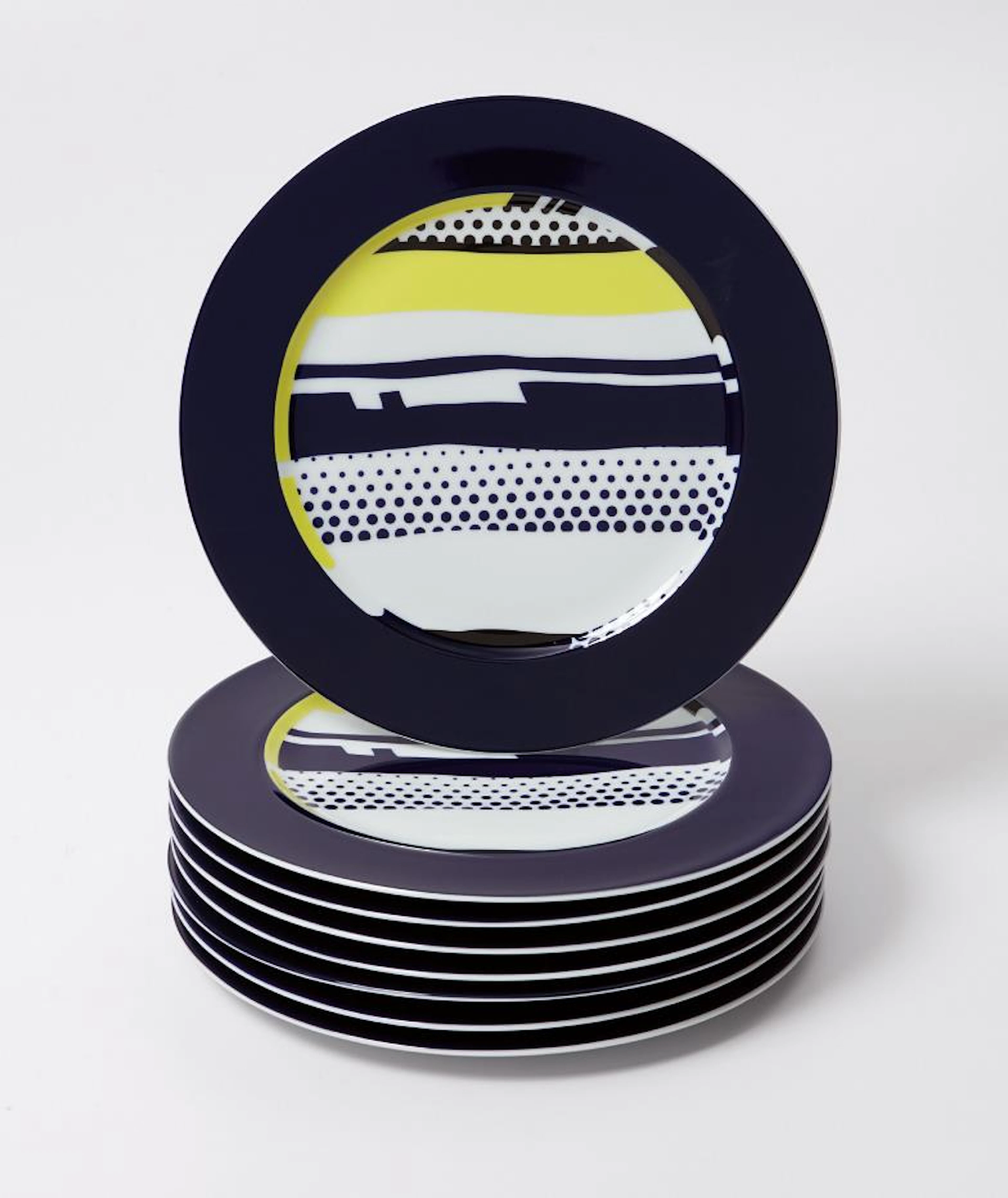 Eight abstract service plates, 1990 – Roy Lichtenstein