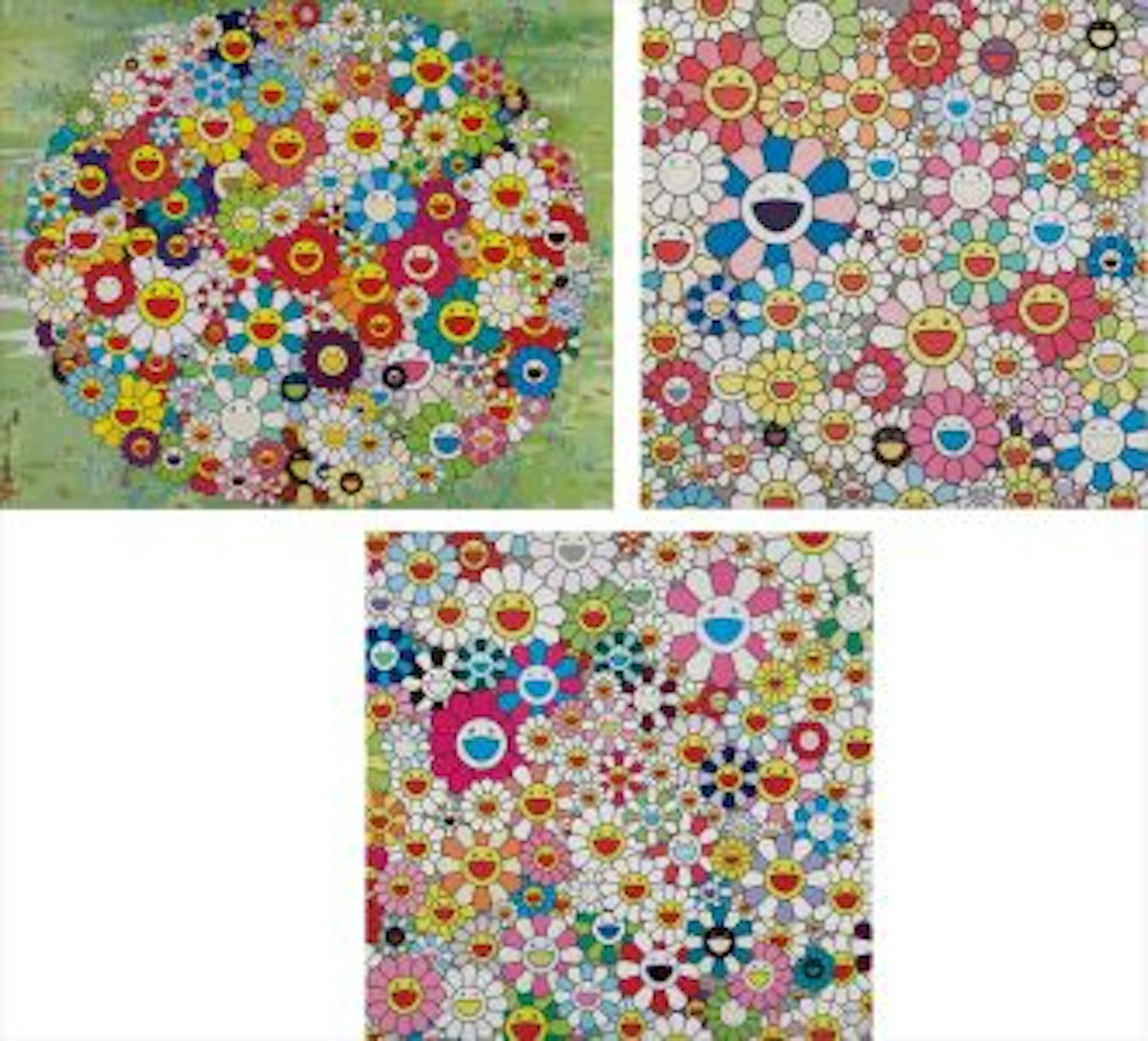 Maiden in the Yellow Straw Hat; Open your Hands Wide; and Such Cute Flowers, 2010 – Takashi Murakami