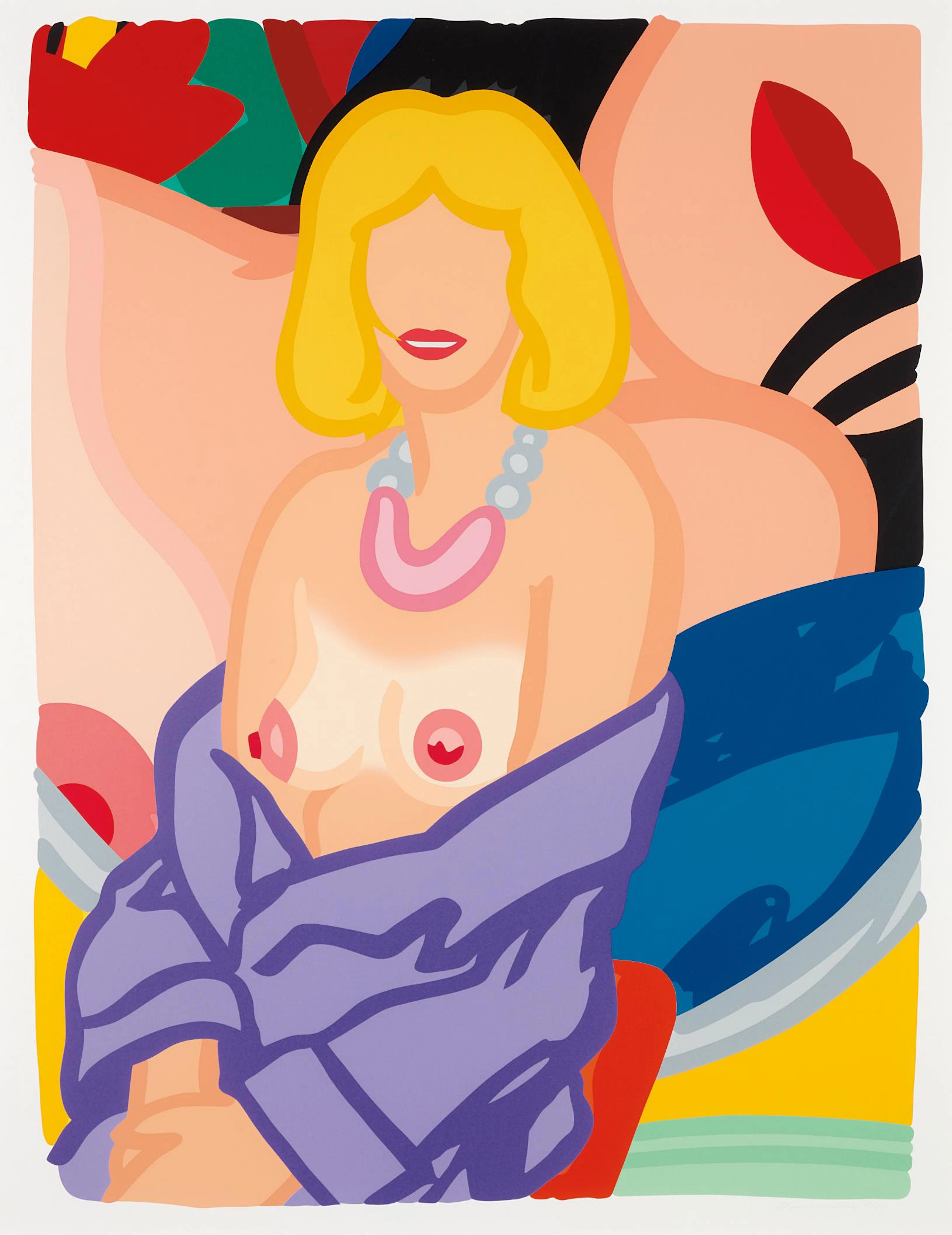 Claire with Robe Half Off (Vivienne), from Portfolio 90, 1993 – Tom Wesselmann