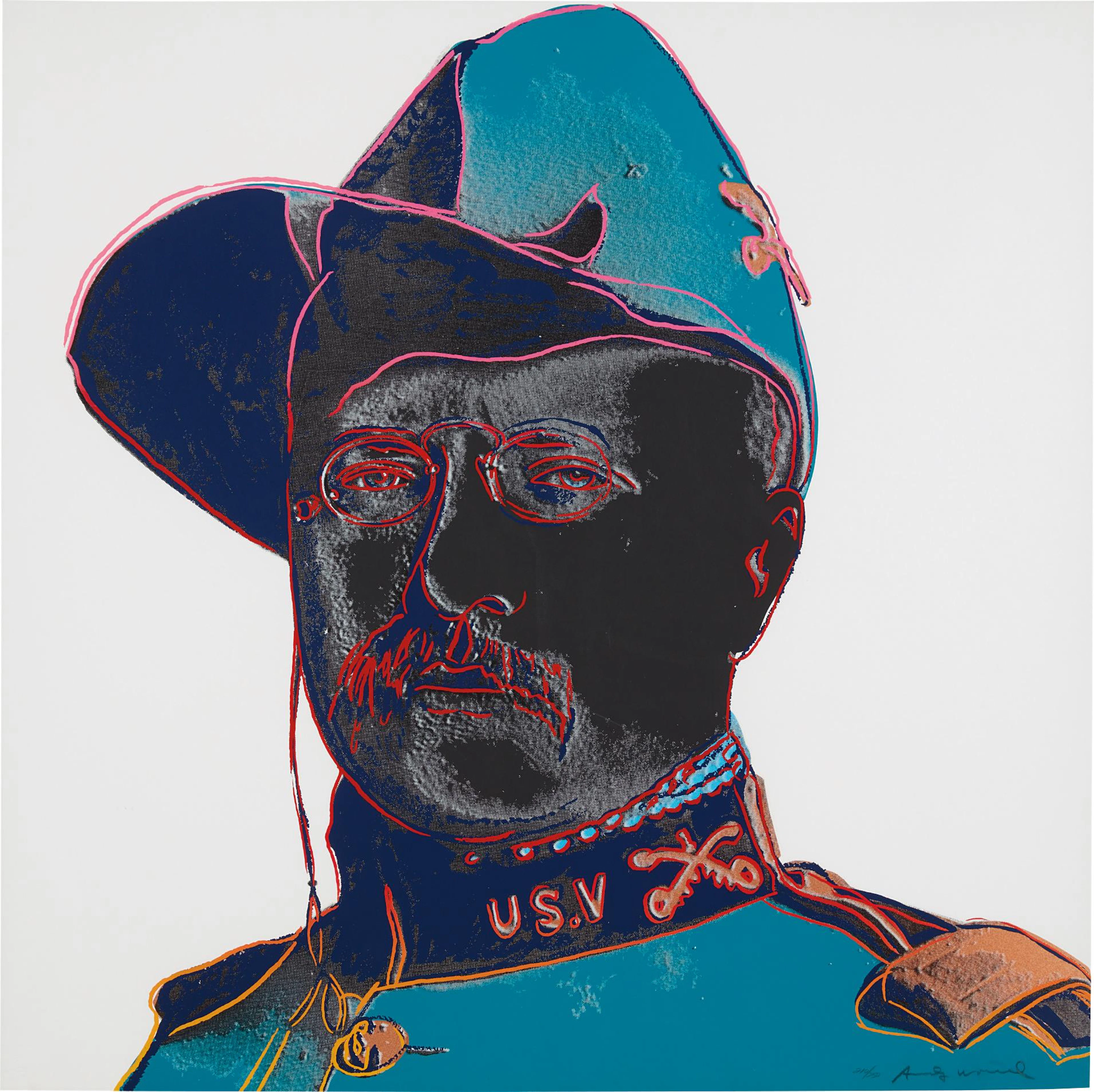 Teddy Roosevelt, from Cowboys and Indians, 1986 – Andy Warhol