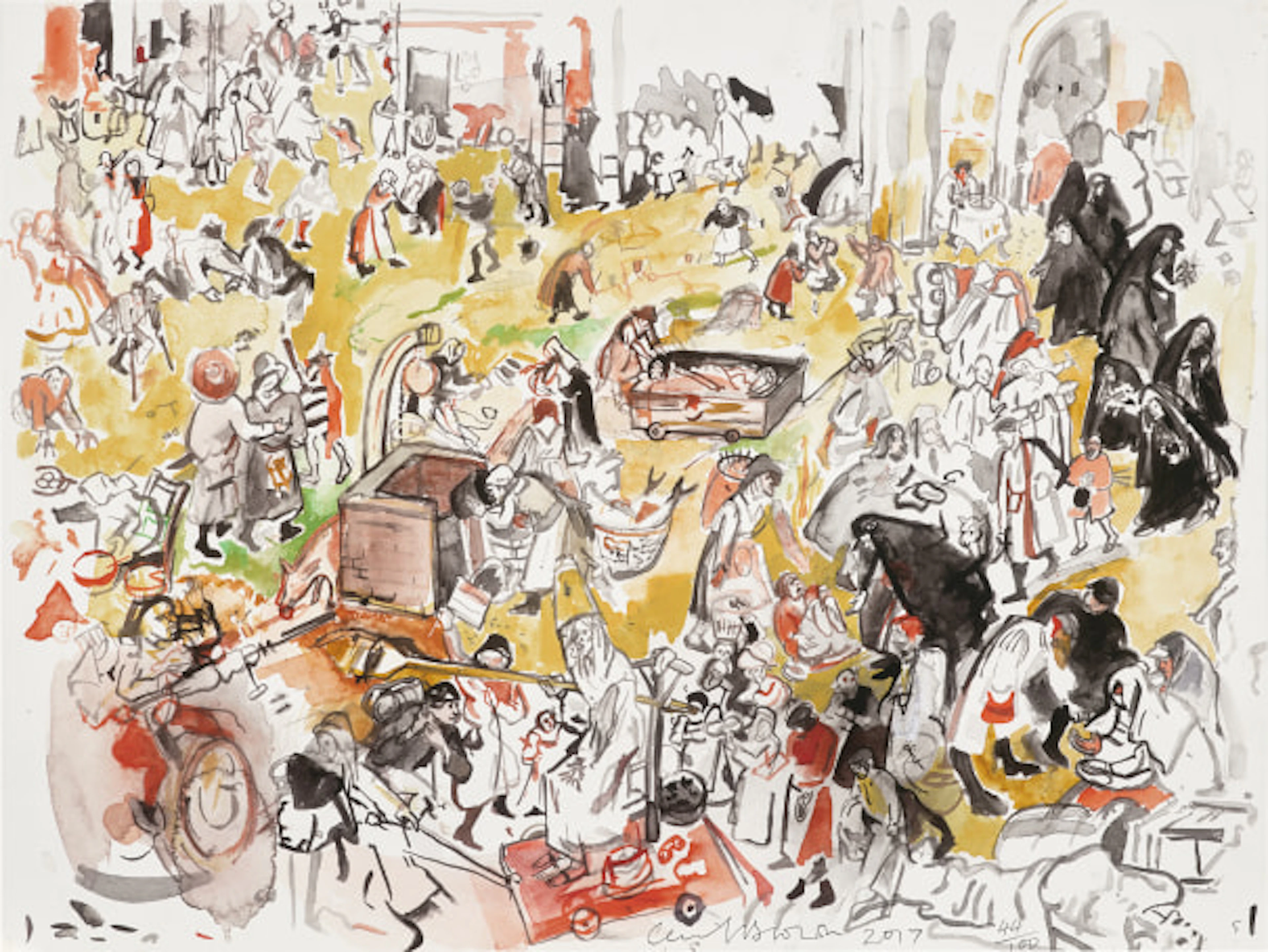 Cecily Brown - The Battle Between Carnival and Lent (after Breughel)
