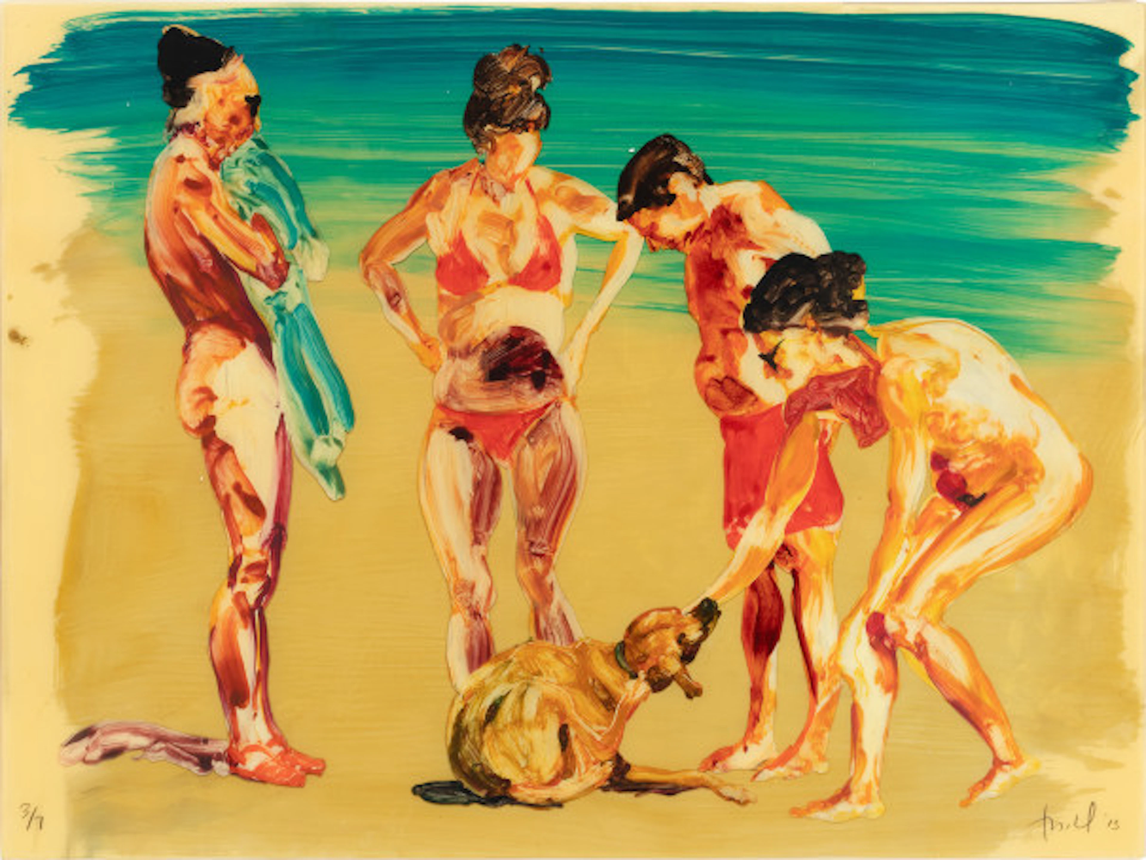 Eric Fischl - On the Beach, Blue